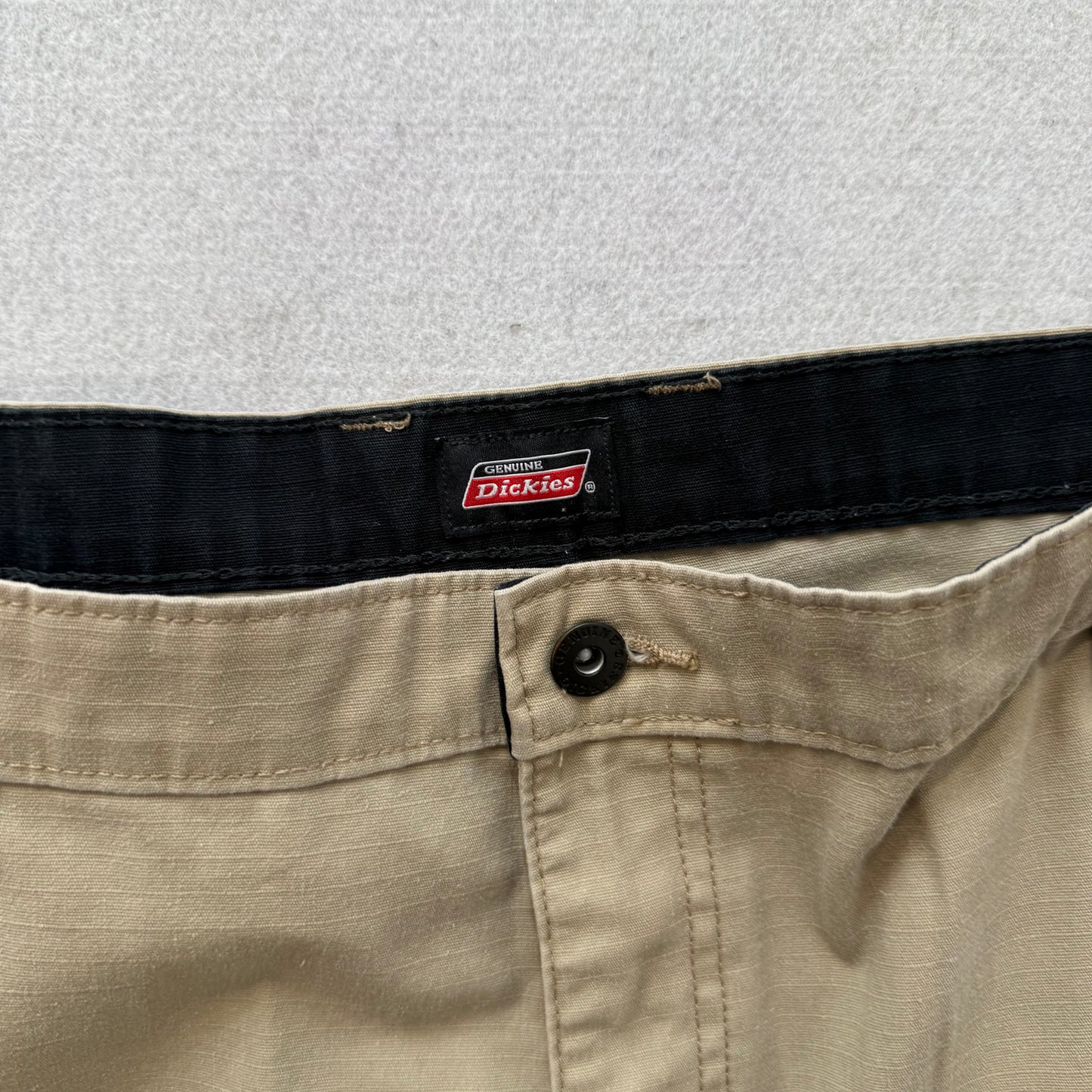 Genuine Dickies Men's Khaki Ripstop Cargo Pants Workwear Relaxed Fit Size 40