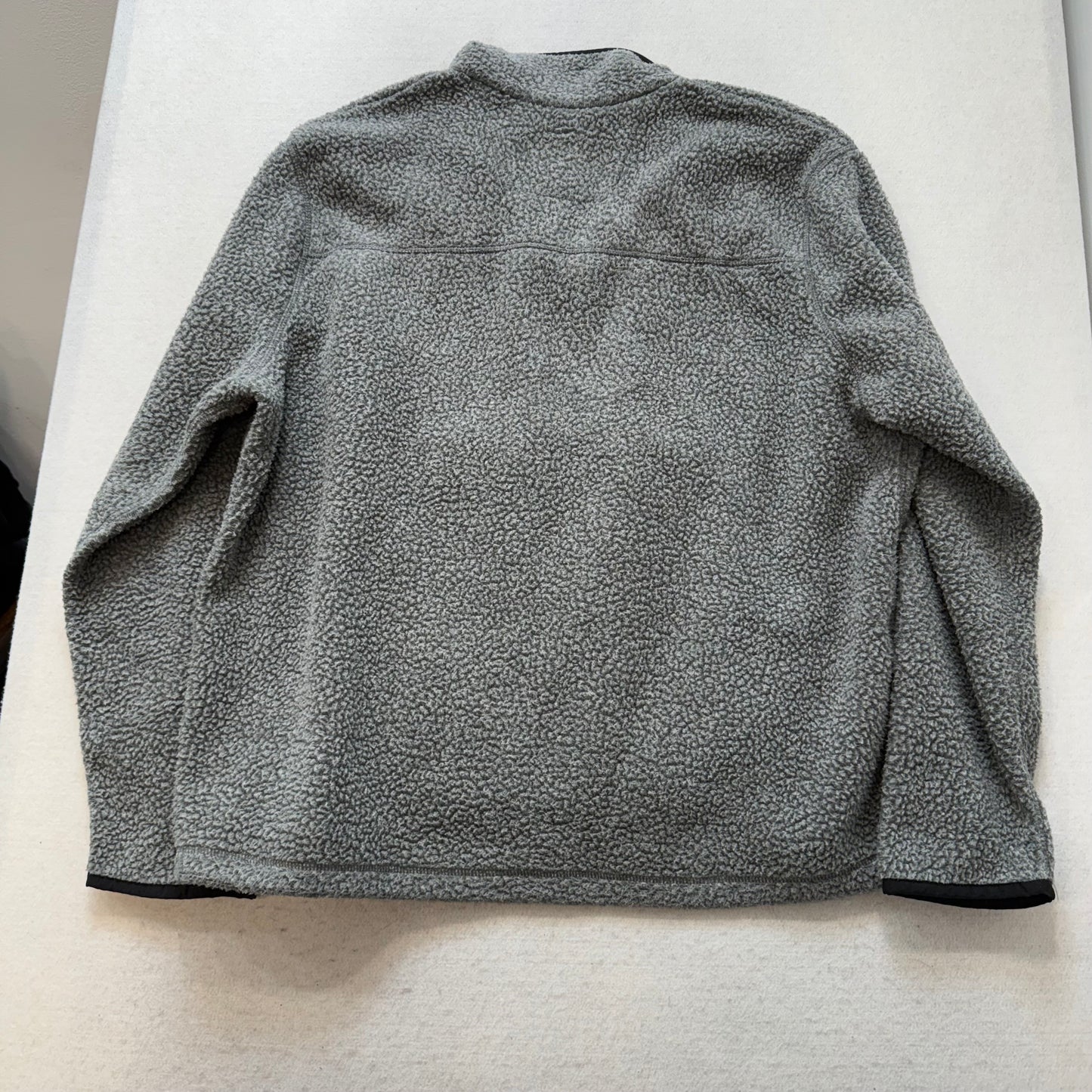 Carhartt Men's Carbon Heather Relaxed Fit Sherpa Quarter-Snap Pullover Size XL