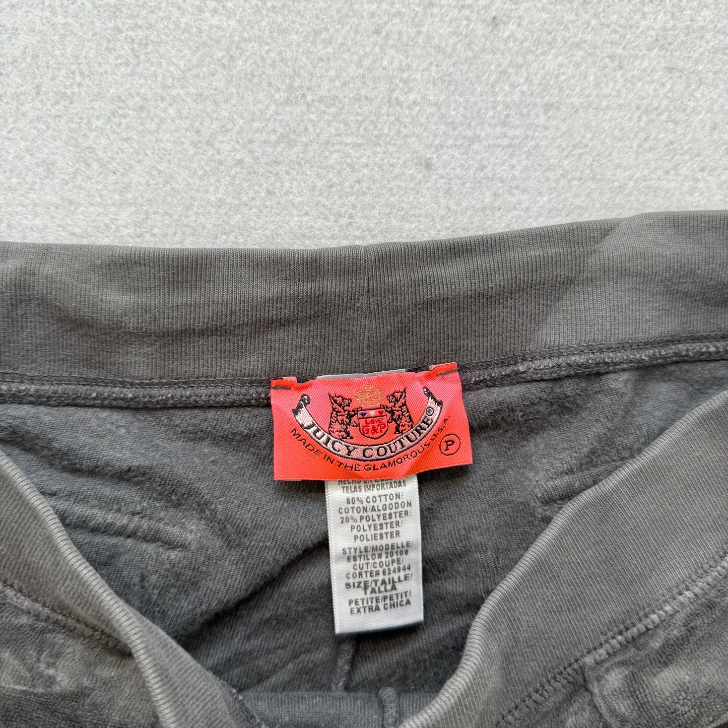 2003 Vintage Juicy Couture Women's Dark Charcoal Gray Flared Track Pant Size P