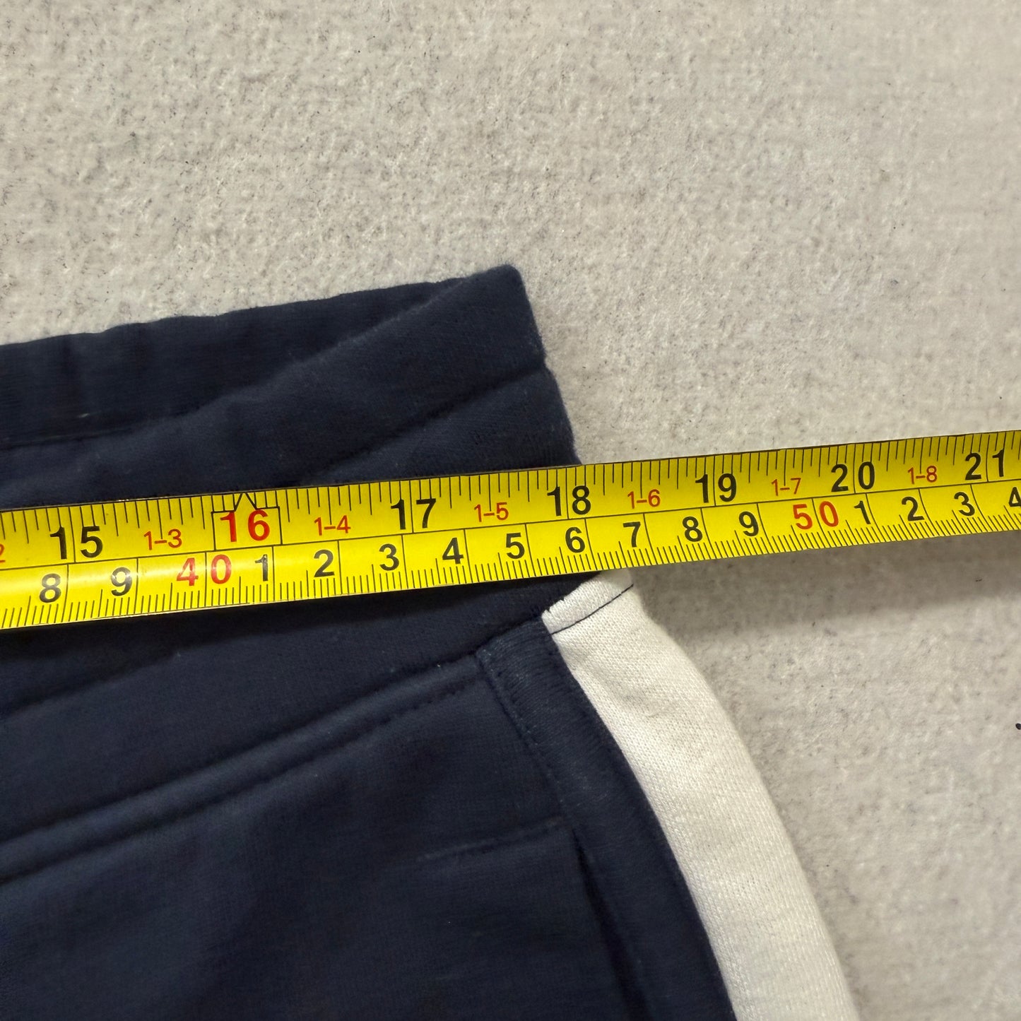 Tommy Hilfiger Mens Navy Blue Fleece Sweat Shorts Drawstring Pockets Logo Size L