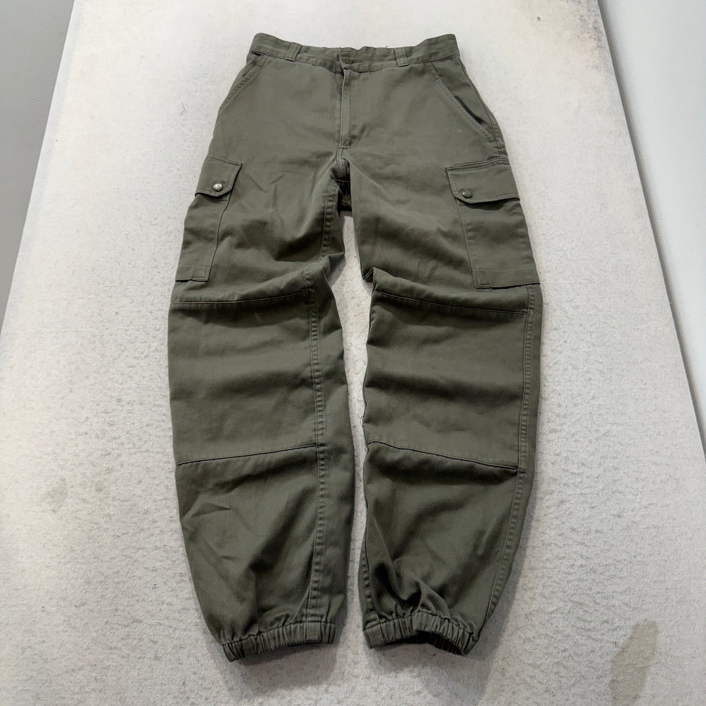 Vintage 1988 French Military F2 Men's Olive Field Pants Pockets Zip-Fly Size 72L