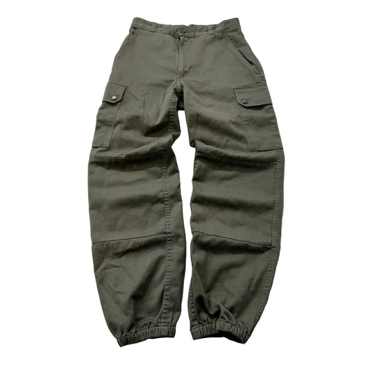 Vintage 1988 French Military F2 Men's Olive Field Pants Pockets Zip-Fly Size 72L