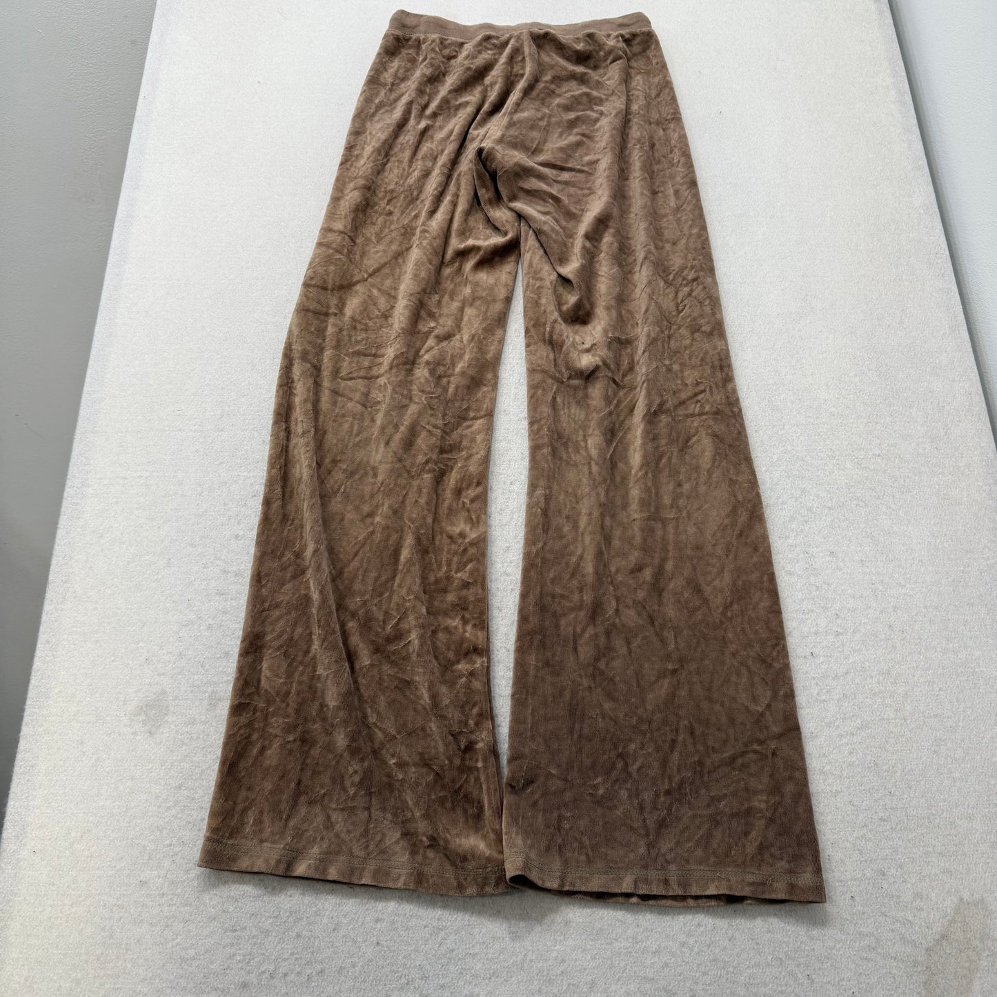 2003 Vintage Juicy Couture Women's Brown Velour Flared Track Pant Preppy Size M