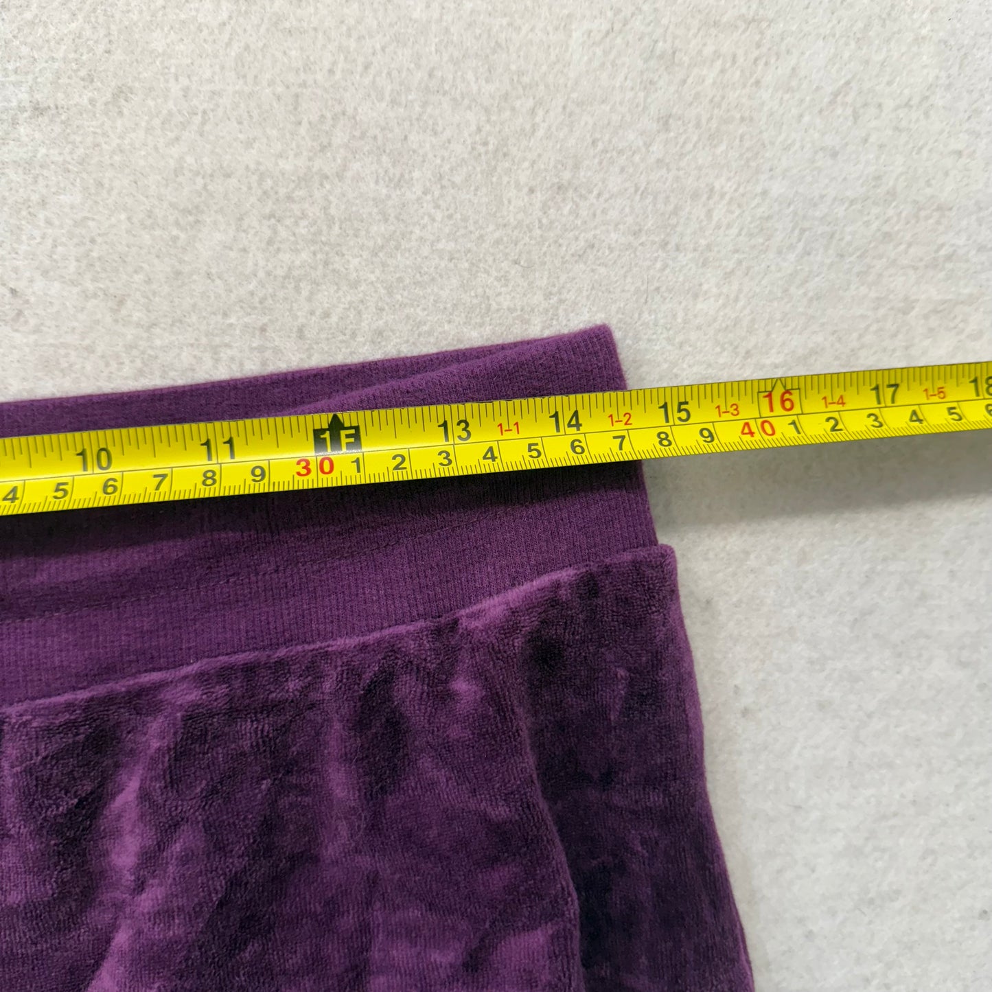 Juicy Couture Women's Fuchsia Purple Velour Wide Leg Flare Track Pants Size M