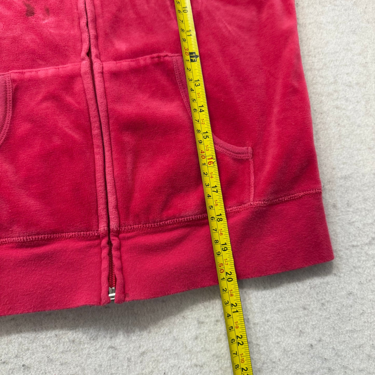 Vintage Juicy Couture Scottie Dogs Women's Hot Pink Velour Zip-Up Hoodie Size S