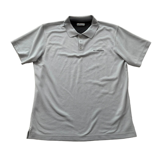 Columbia Sportswear Men's Grey Polyester Polo Shirt Golf Casual Wear Size M