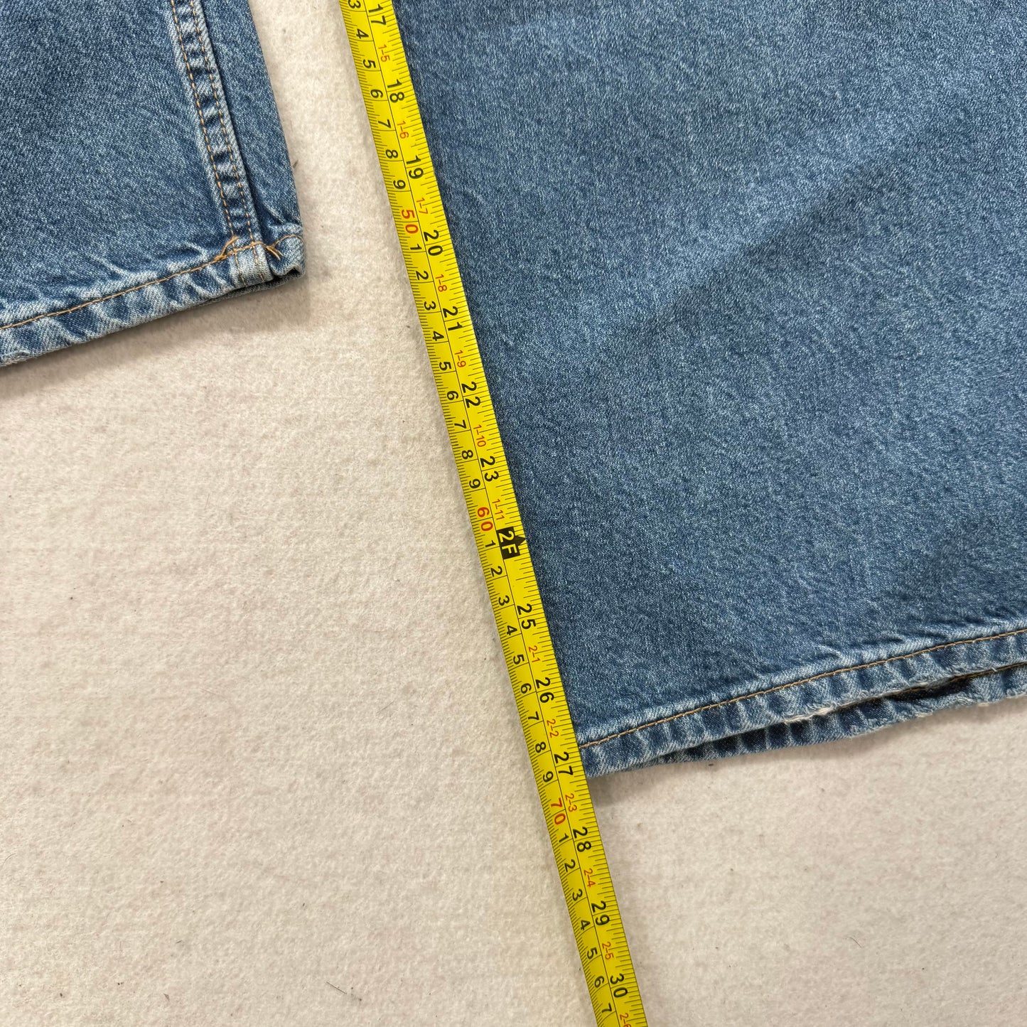 ASOS Design Women's Light Blue Denim Relaxed Straight Wide Leg Jeans Size 36