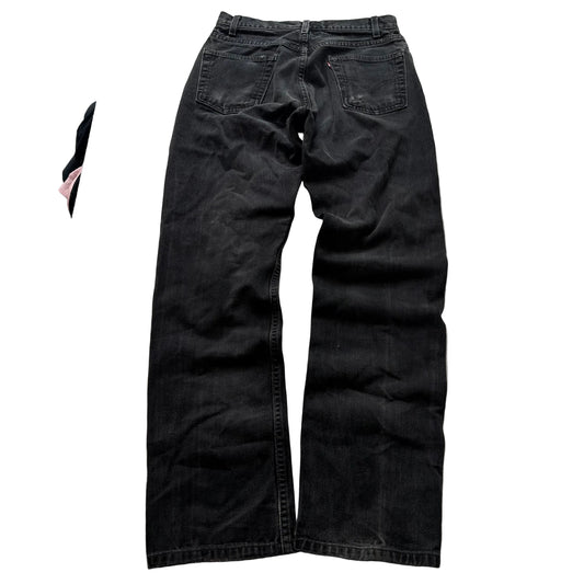 Levi's 505 Regular Fit Men's Black Denim Straight Leg Jeans Zip-Fly Size 31x32