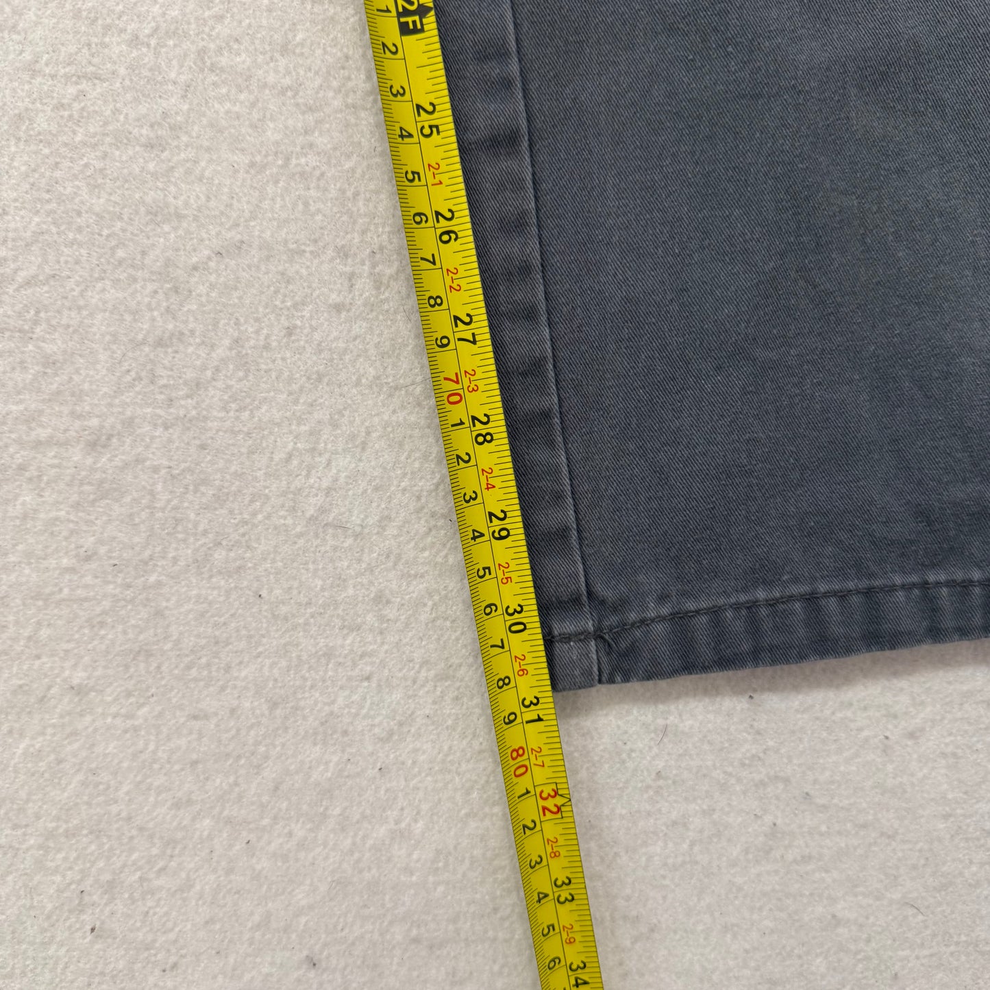 Dickies Men's Charcoal Gray Cotton Loose Fit Cargo Pants Streetwear Size 34