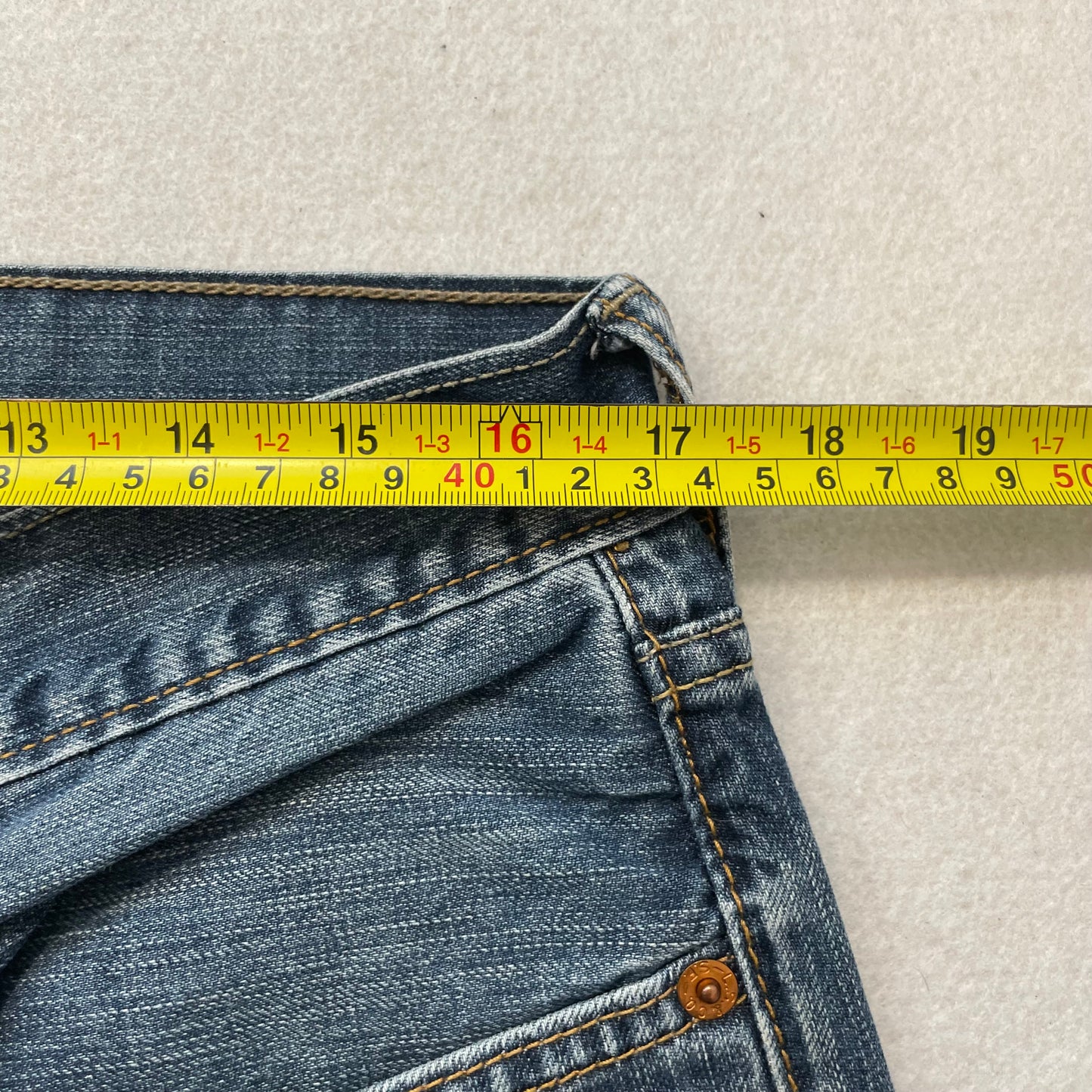 Levi's 559 Mens Blue Denim Relaxed Straight Leg Jeans Classic Pockets Size 34x30