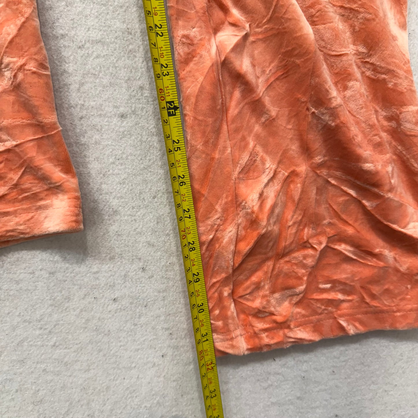Juicy Couture Women's Coral Velour Flared Track Pant Rhinestones Logo Y2K Size L