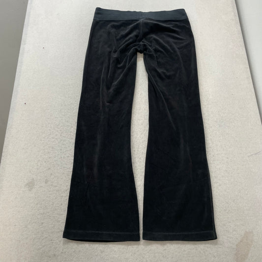 Vintage Juicy Couture Women's Charcoal Velour Flare Track Pant Drawstring Size S