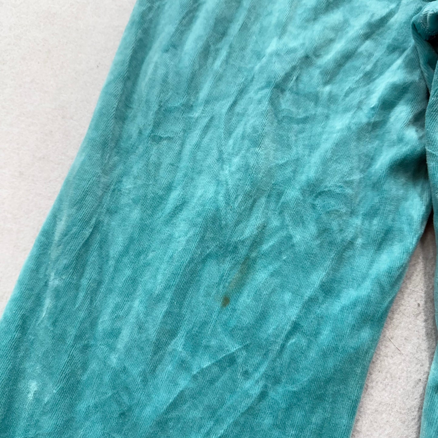 Juicy Couture Womens Turquoise Velour Flared Track Pant Snap-Flap Pockets Size M