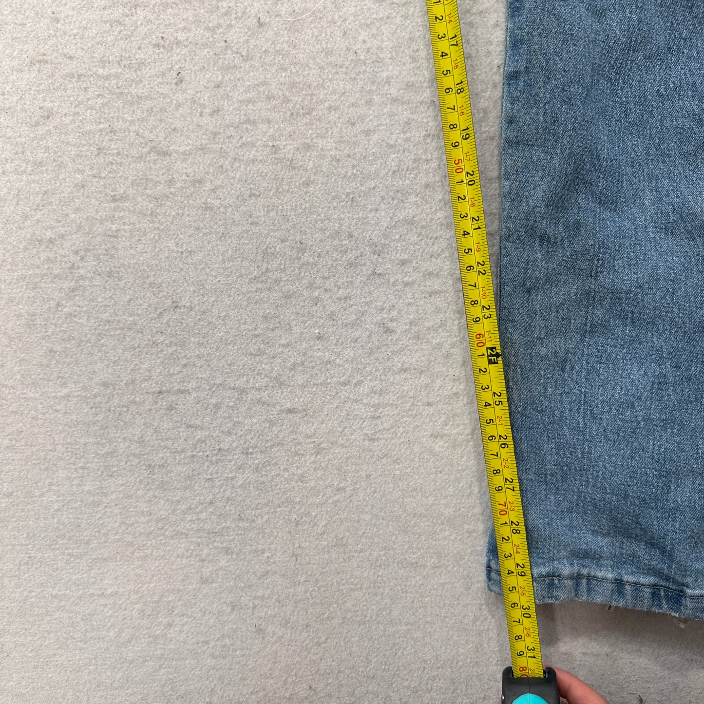 Wrangler Men Blue Straight Fit Carpenter Denim Jeans Work Wear Pocket Size 38x30