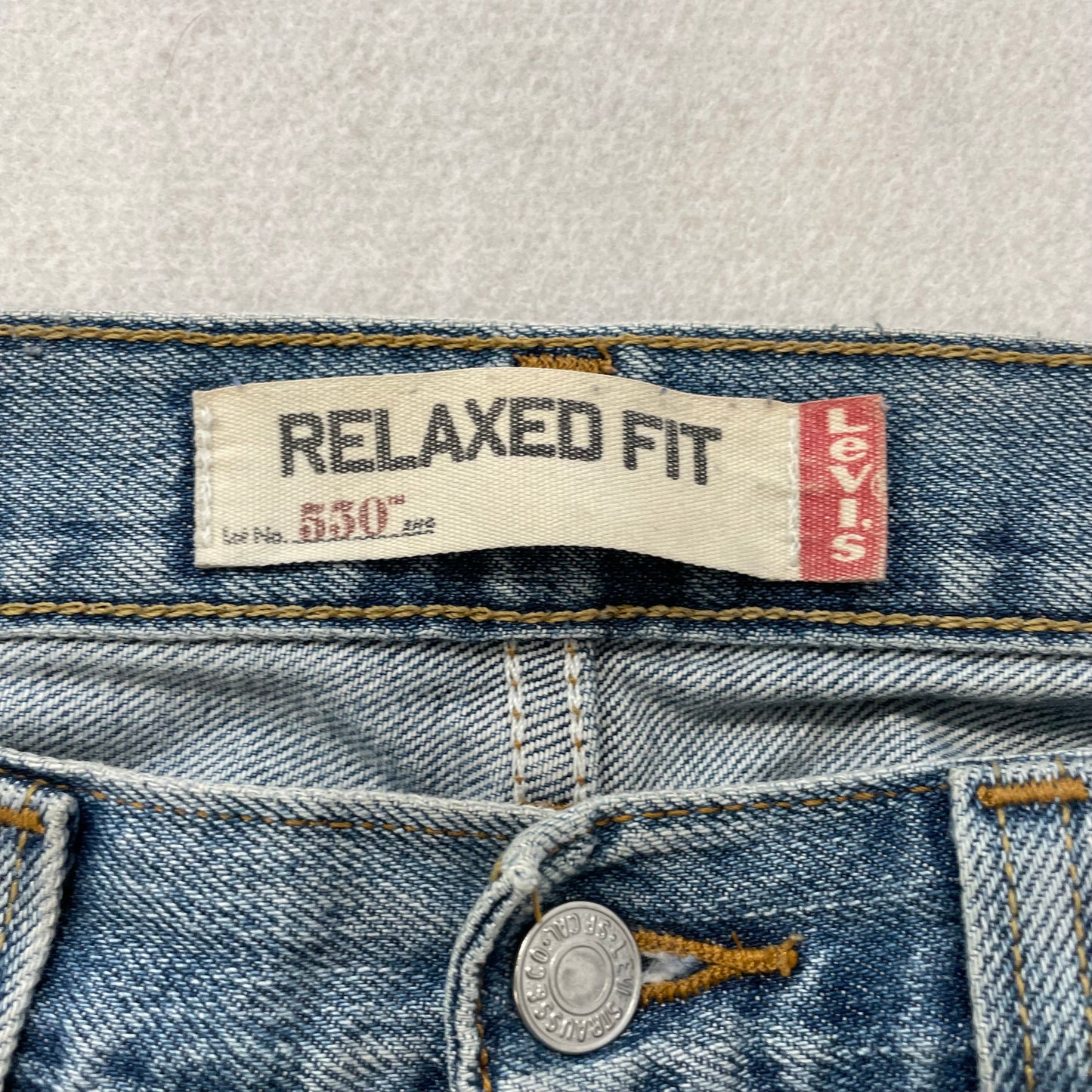 Levi's 550 Men's Blue Denim Straight Baggy Jeans Mid Rise Relaxed Fit Size 32x30