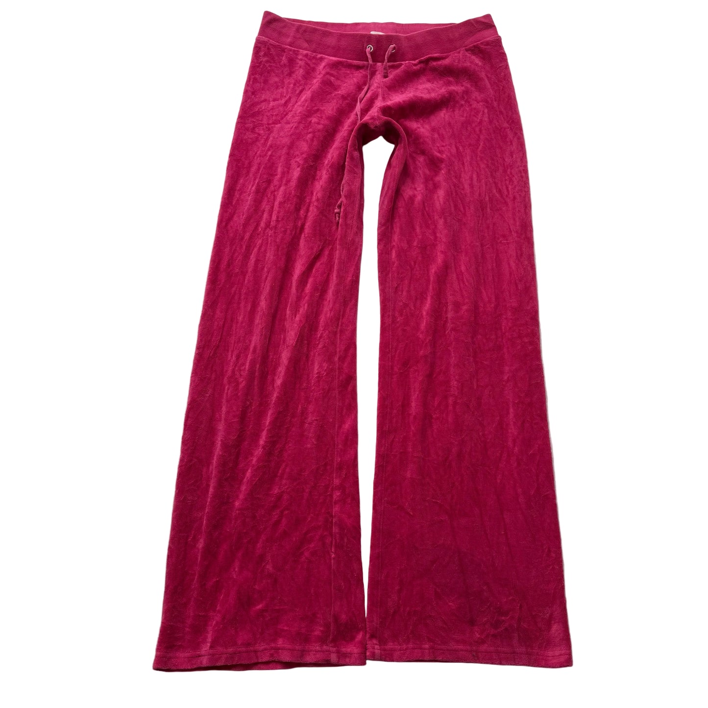 Juicy Couture Women's Raspberry Velour Flared Track Pant Loungewear Y2K Size M