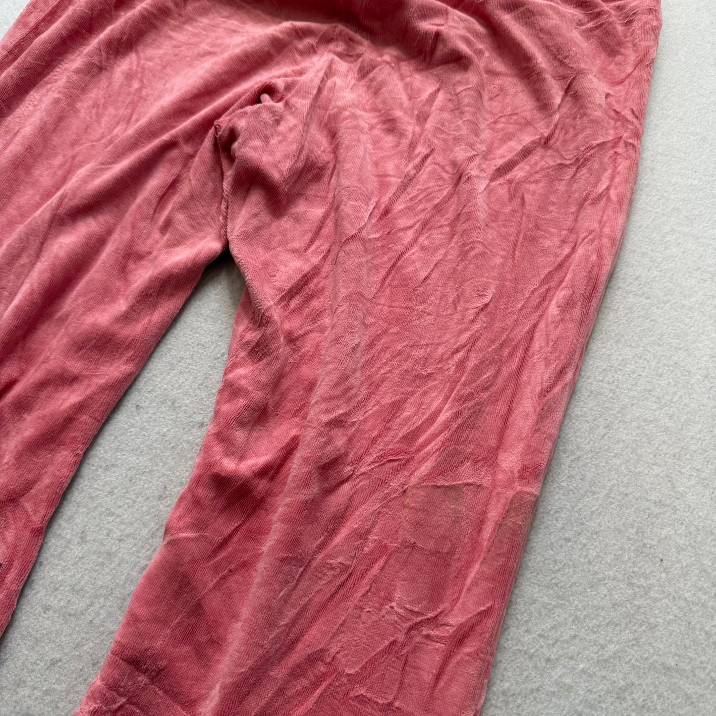 Juicy Couture Women's Pink Velour Flare Leg Track Pants Drawstring Y2K Size M