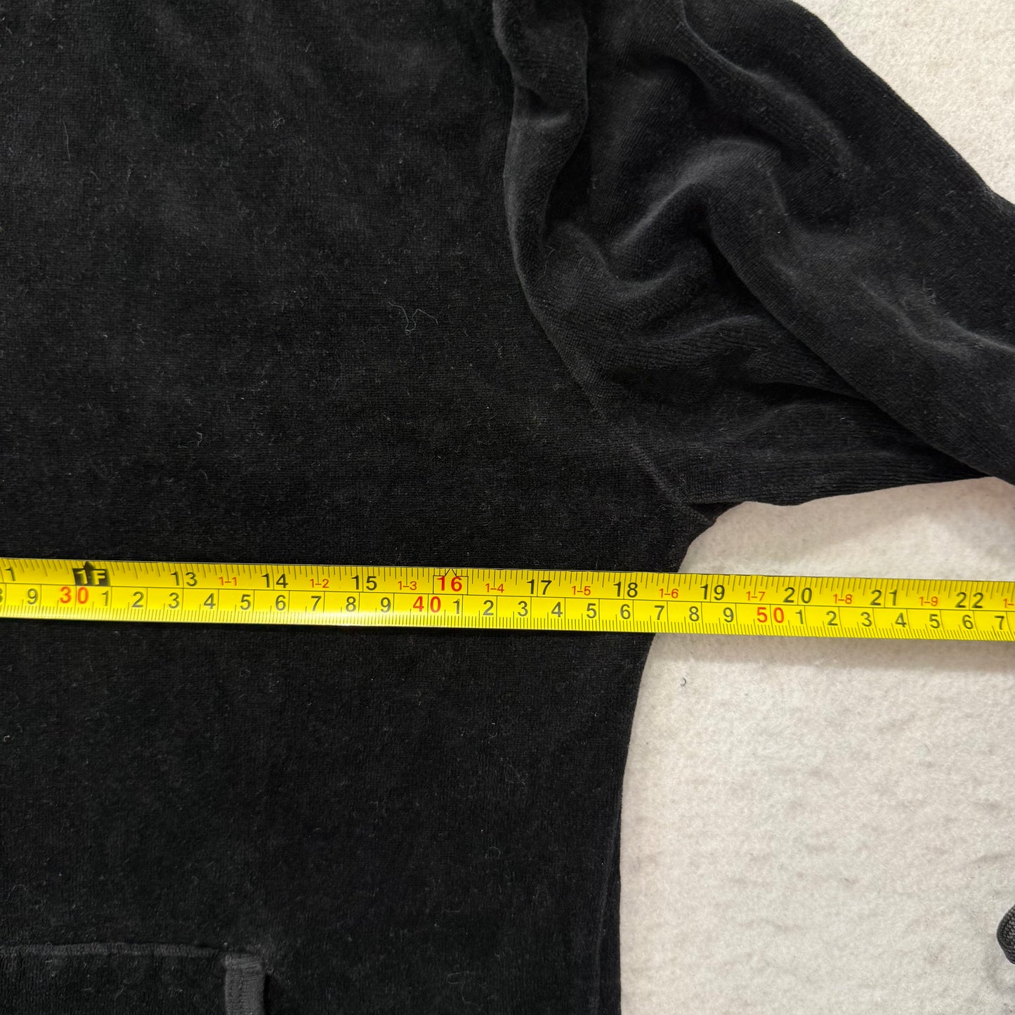 Vintage Juicy Couture Women Black Velour Tracksuit Sets Hoodie & Pant Y2k Size S