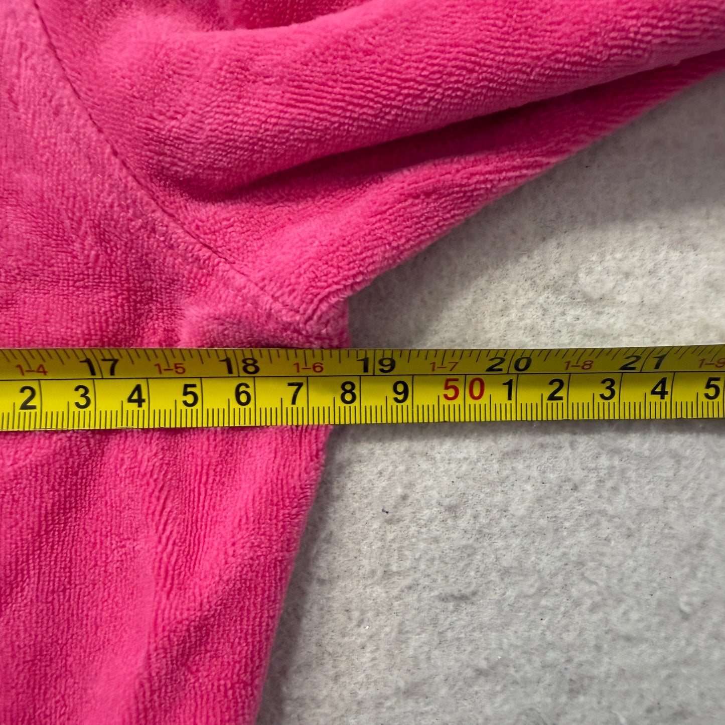 Vintage Juicy Couture Women's Hot Pink Velour Zip-Up Hoodie Drawstring Size S