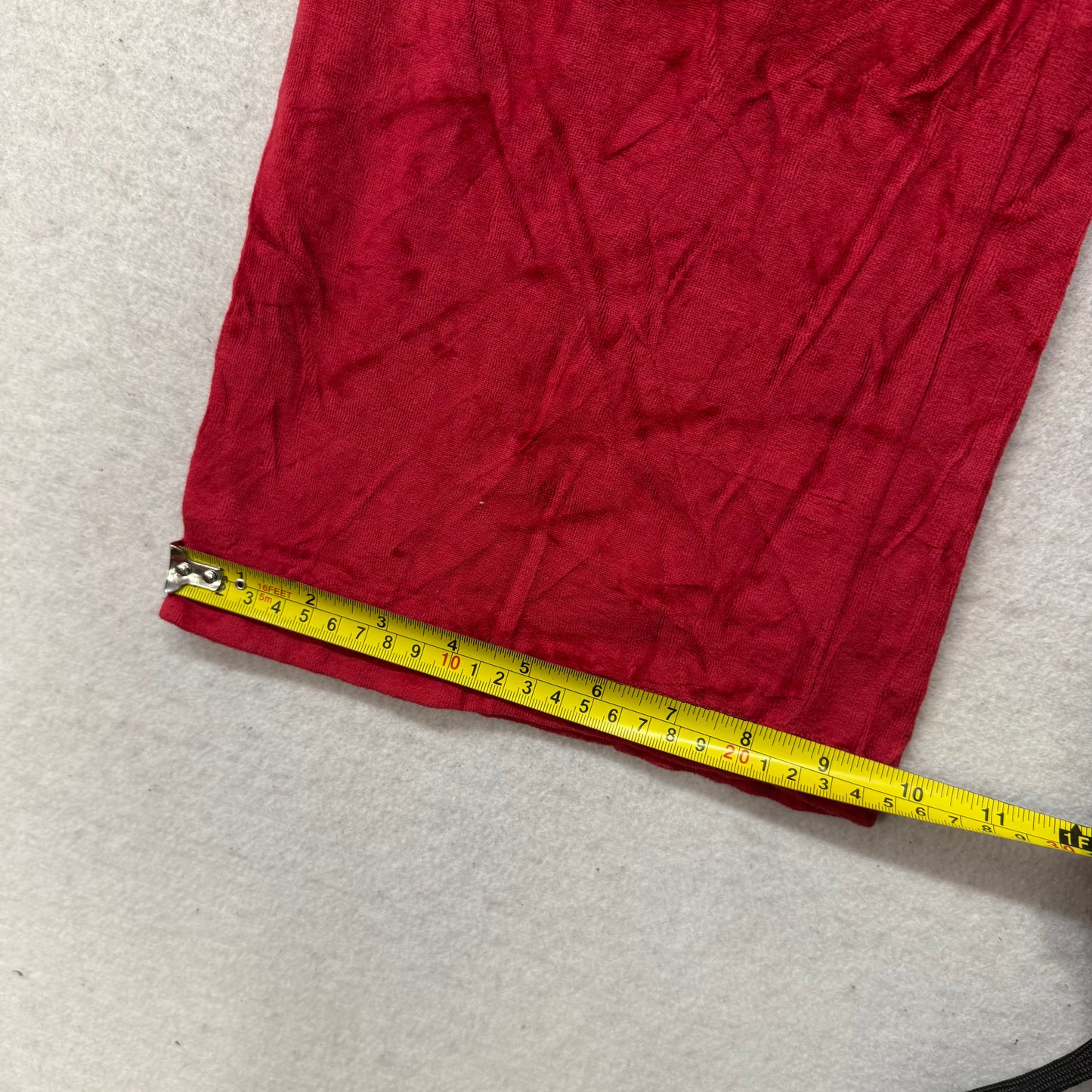 Vintage Juicy Couture Womens Ruby Red Velour Flare Track Pant Snap Pocket Size L