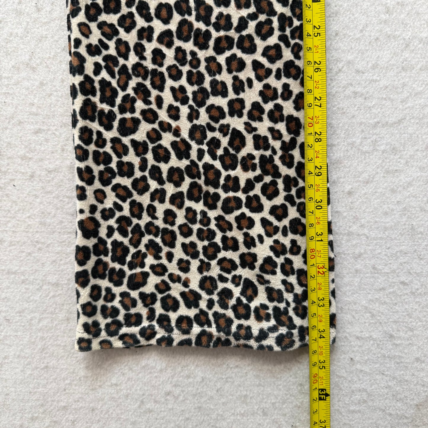Juicy Couture Women's Leopard Print Velour Flared Track Pants Loungewear Size M