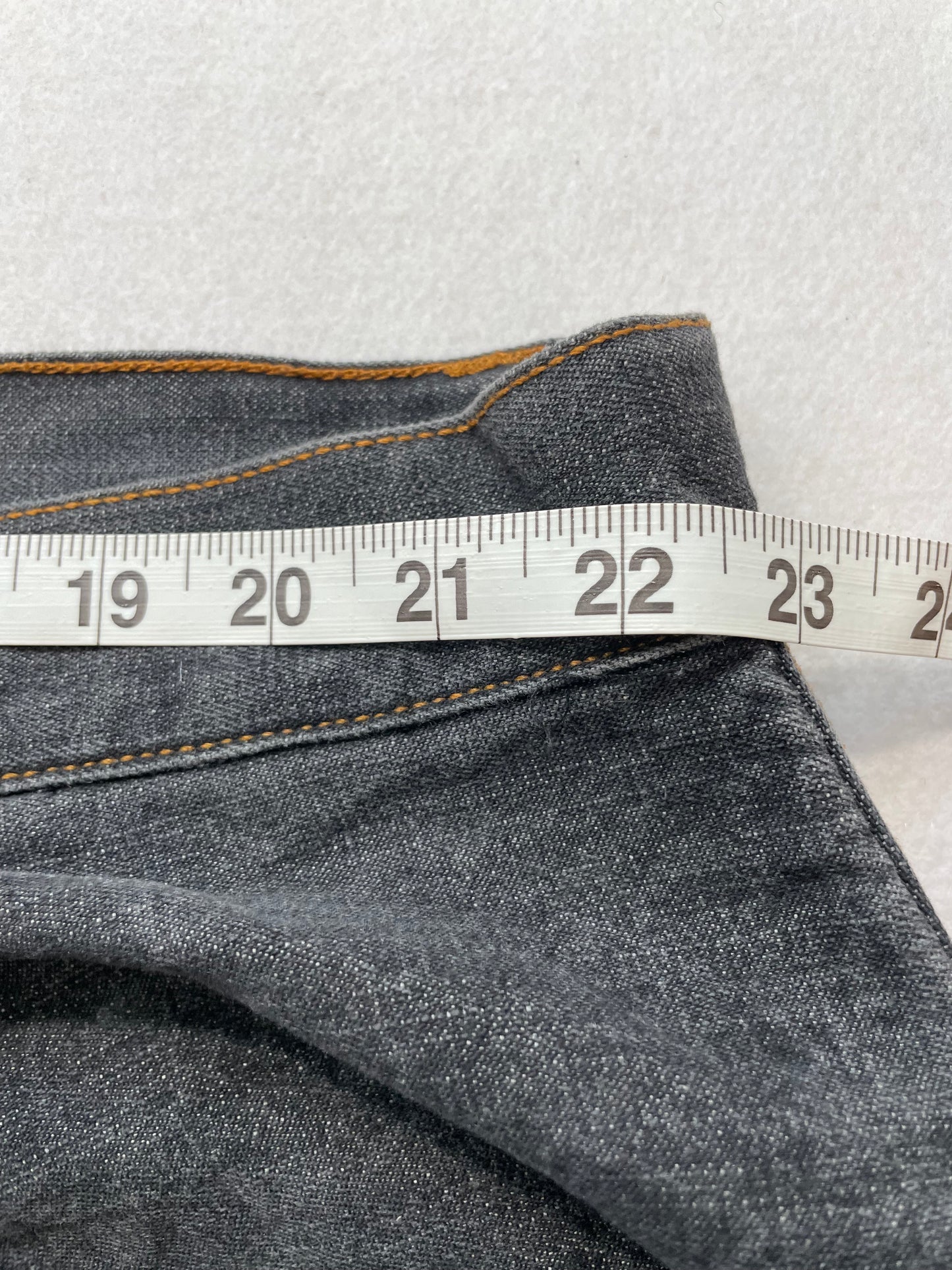 Rocawear Black Denim Jeans Straight Leg Embroidered Logo Back Pocket Size 48