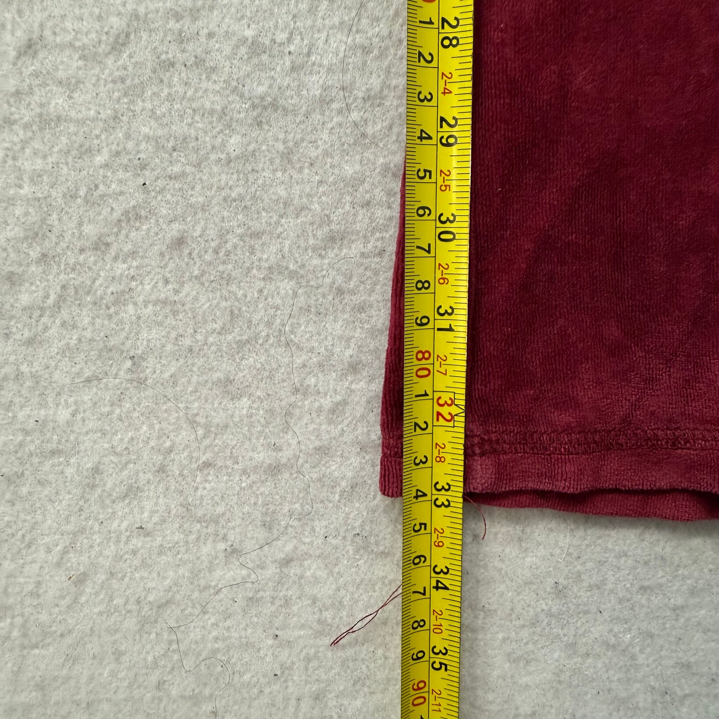Vintage Juicy Couture Women's Maroon Velour Flared Track Pants Drawstring Size S