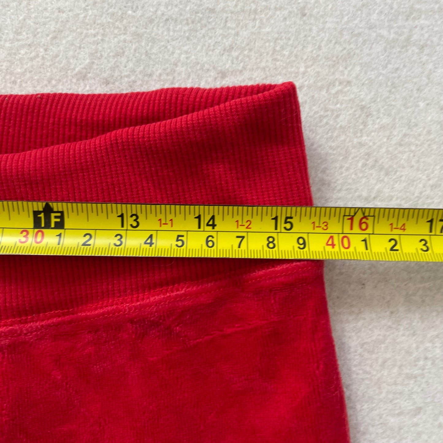 Juicy Couture Women's Red Velour Flared Track Pant Drawstring Loungewear Size M