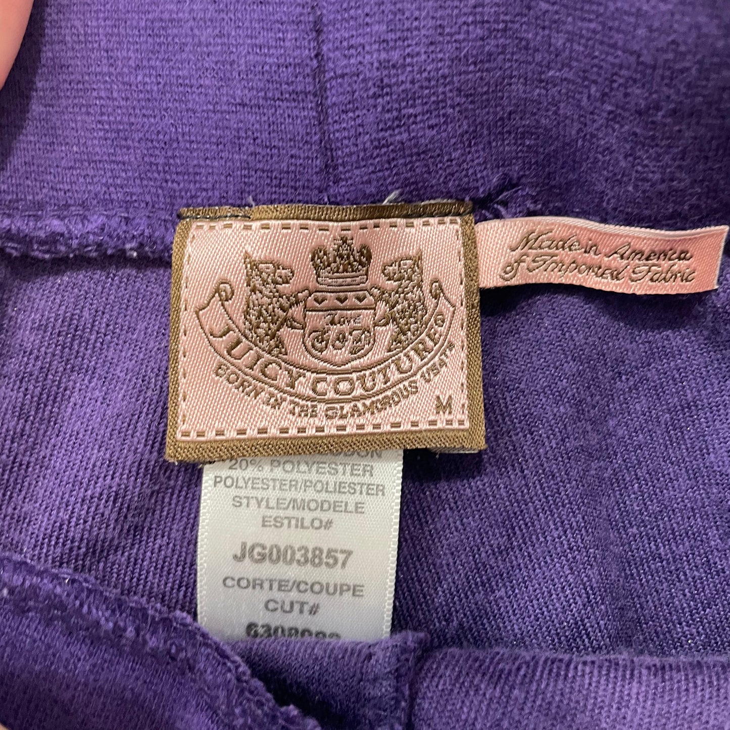 Juicy Couture Women's Dark Purple Velour Flared Track Pant Loungewear Y2K Size M