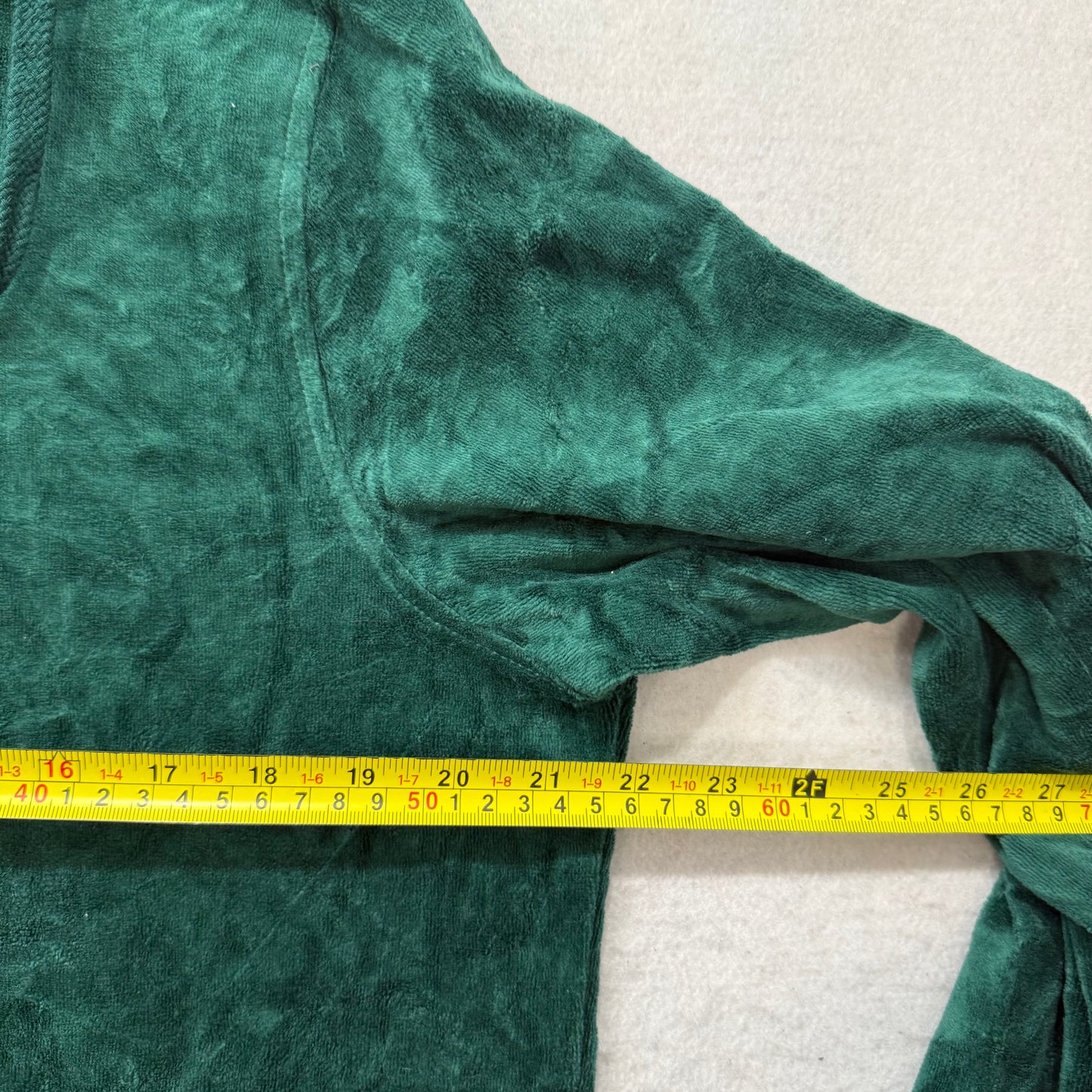 Juicy Couture Women's Brunswick Green Velour Full Zip Hoodie Loungewear Size XL