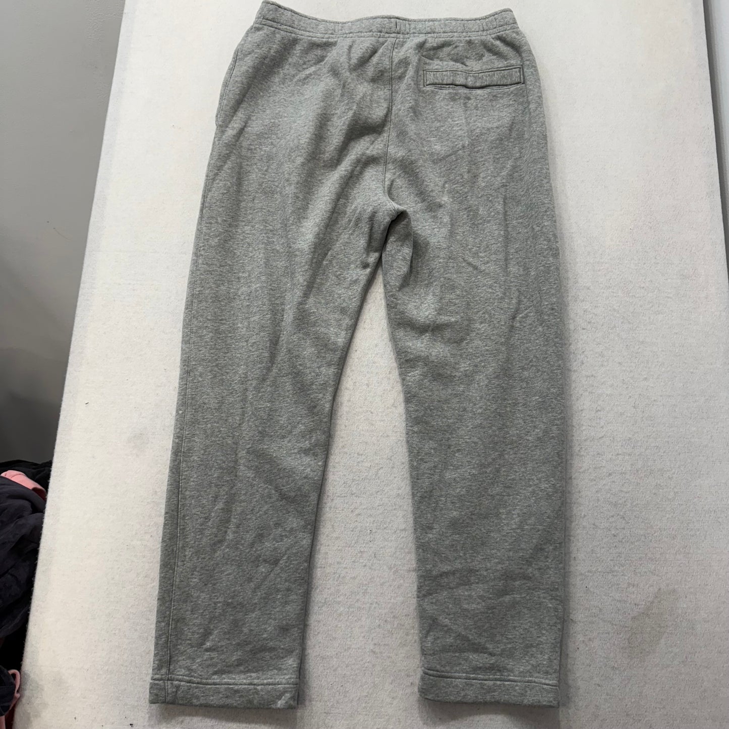 Nike Men's Heather Gray Sportswear Club Fleece Pants Elastic Waist Logo Size L