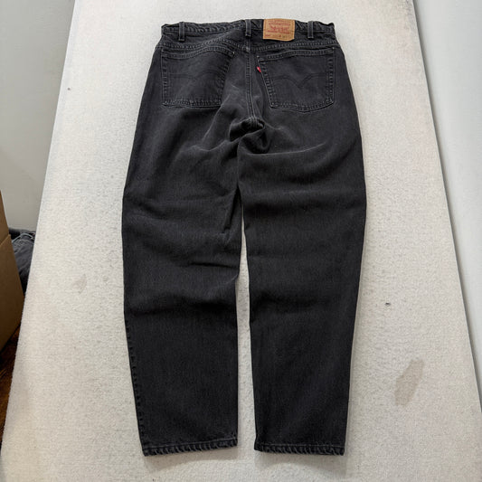 Vintage Levi's 550 Men's Black Tapered Leg Denim Jeans Relaxed Fit Size W38xL32