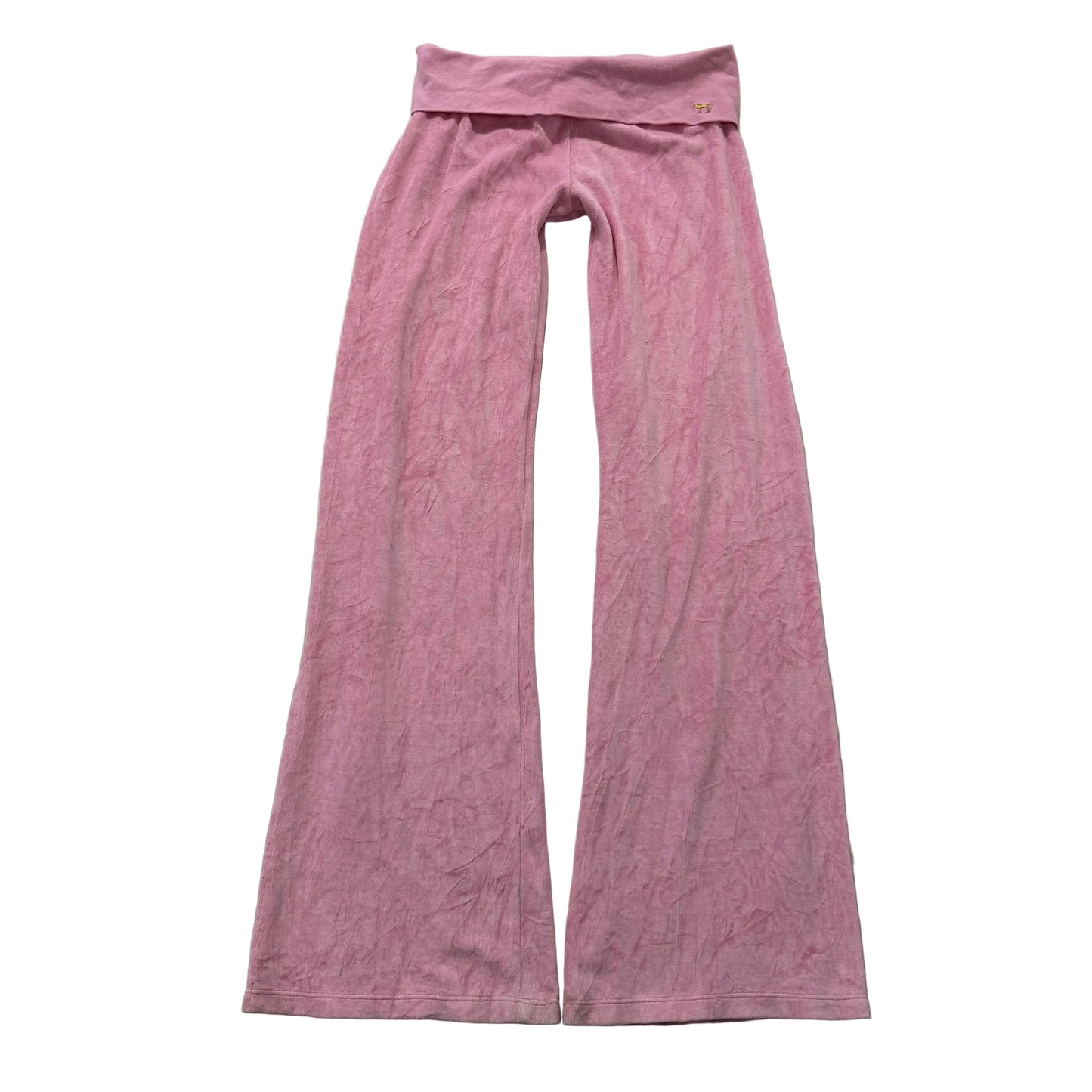 PINK by Victoria's Secret Women's Pink Velour Flared Track Pant Low Rise Size XS