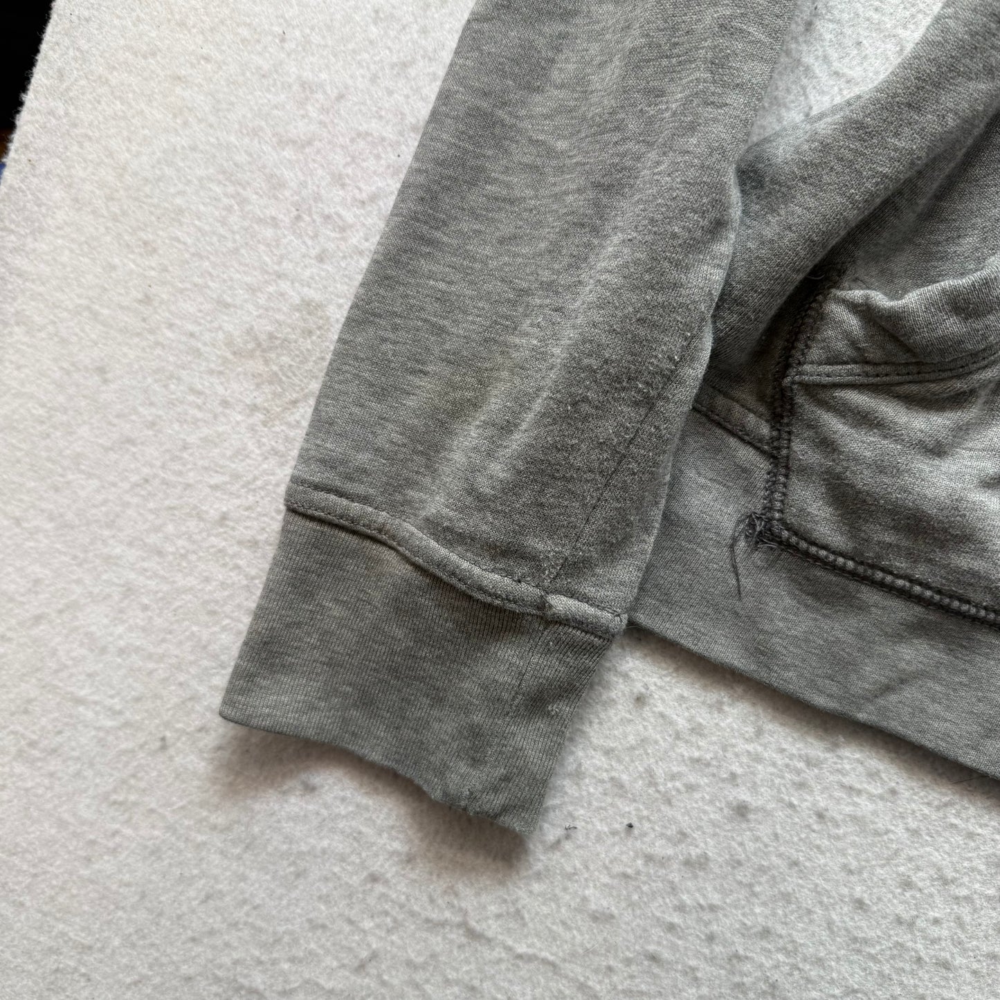Aeropostale Mens Gray Fleece Full Zip Hoodie Pockets Embroidered Logo Y2k Size L
