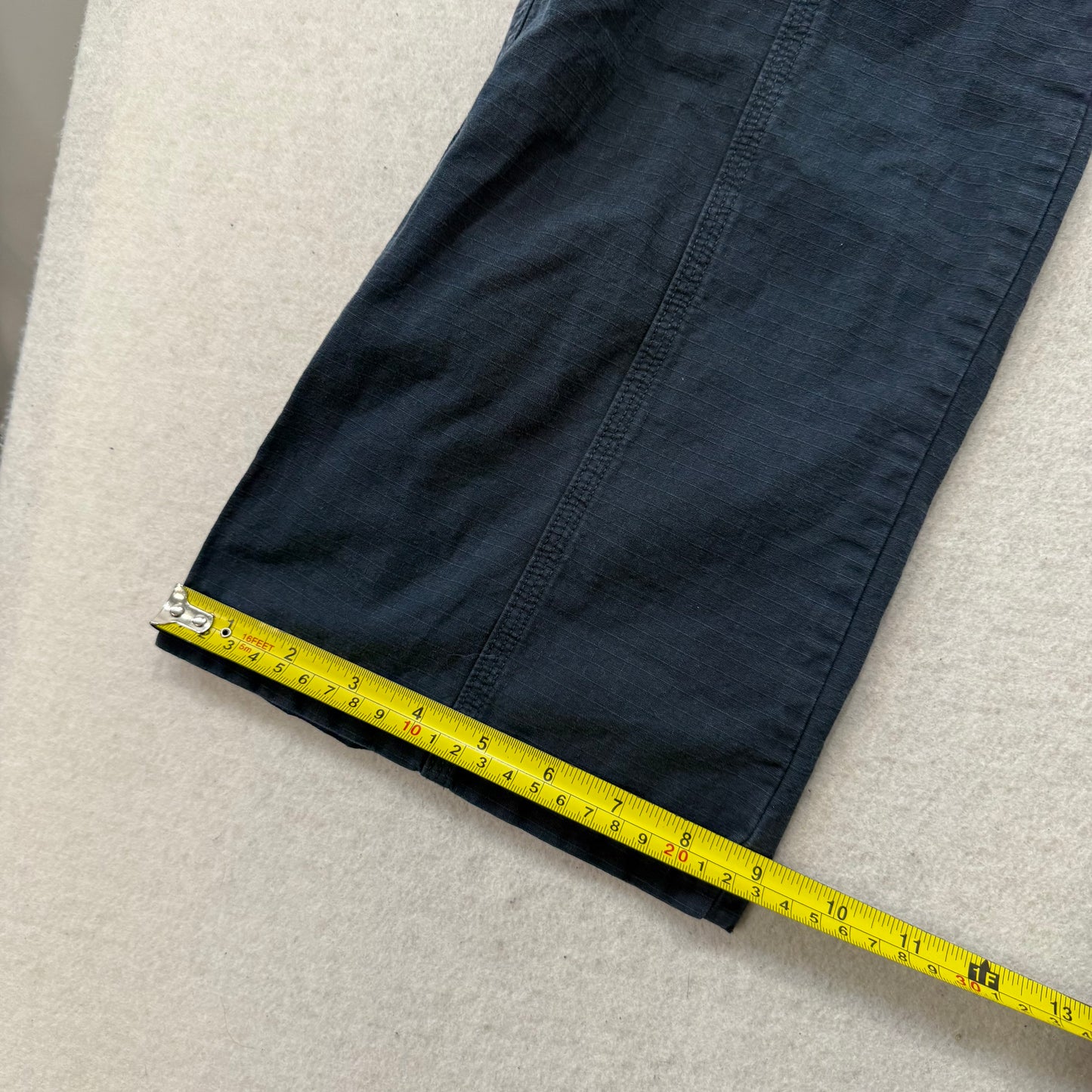 Brandy Melville Kim Women's Navy Blue Cotton Straight Leg Cargo Pants Y2k Size M