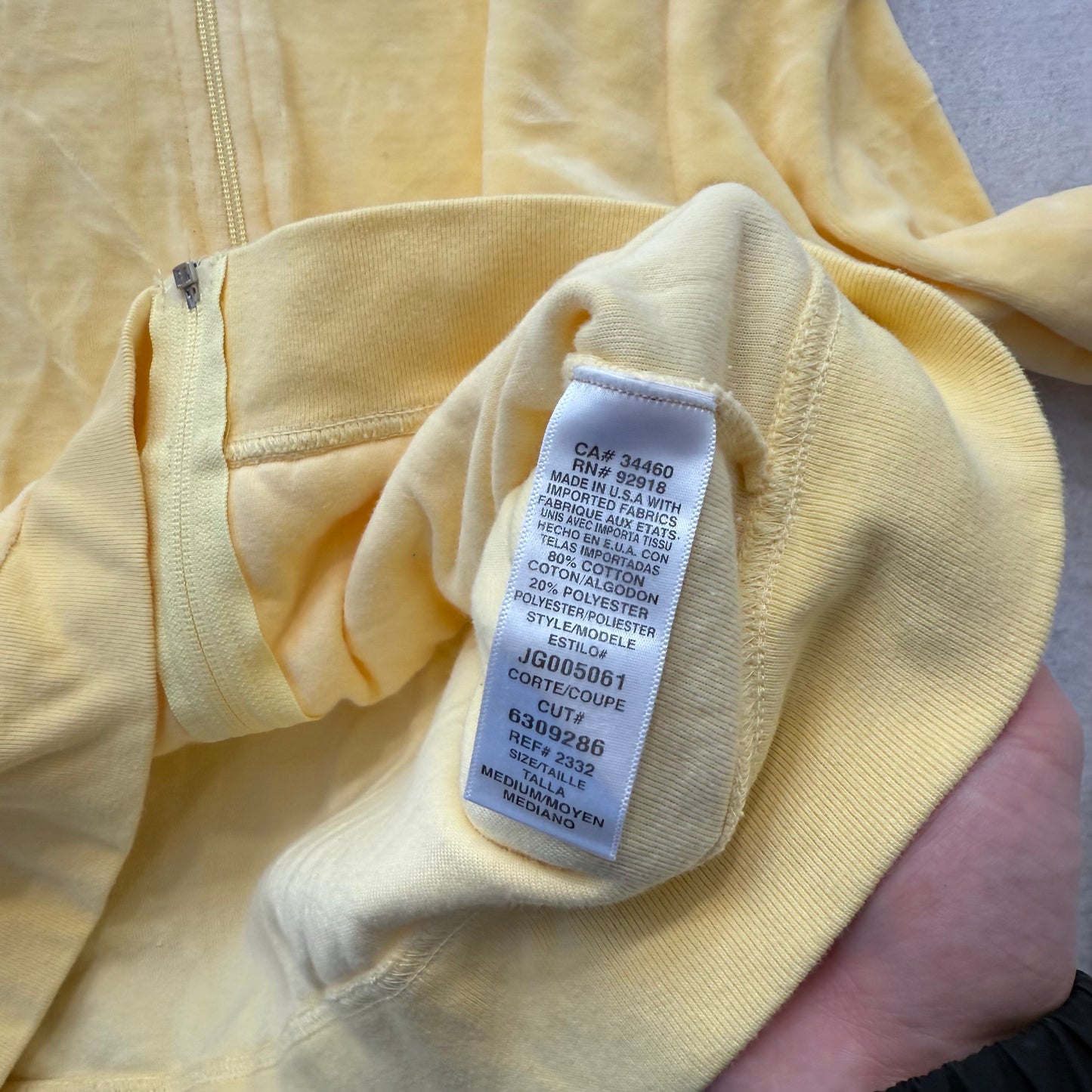 Juicy Couture Women's Pastel Yellow Tracksuit Set Full Zip Hoodie & Pant Size M