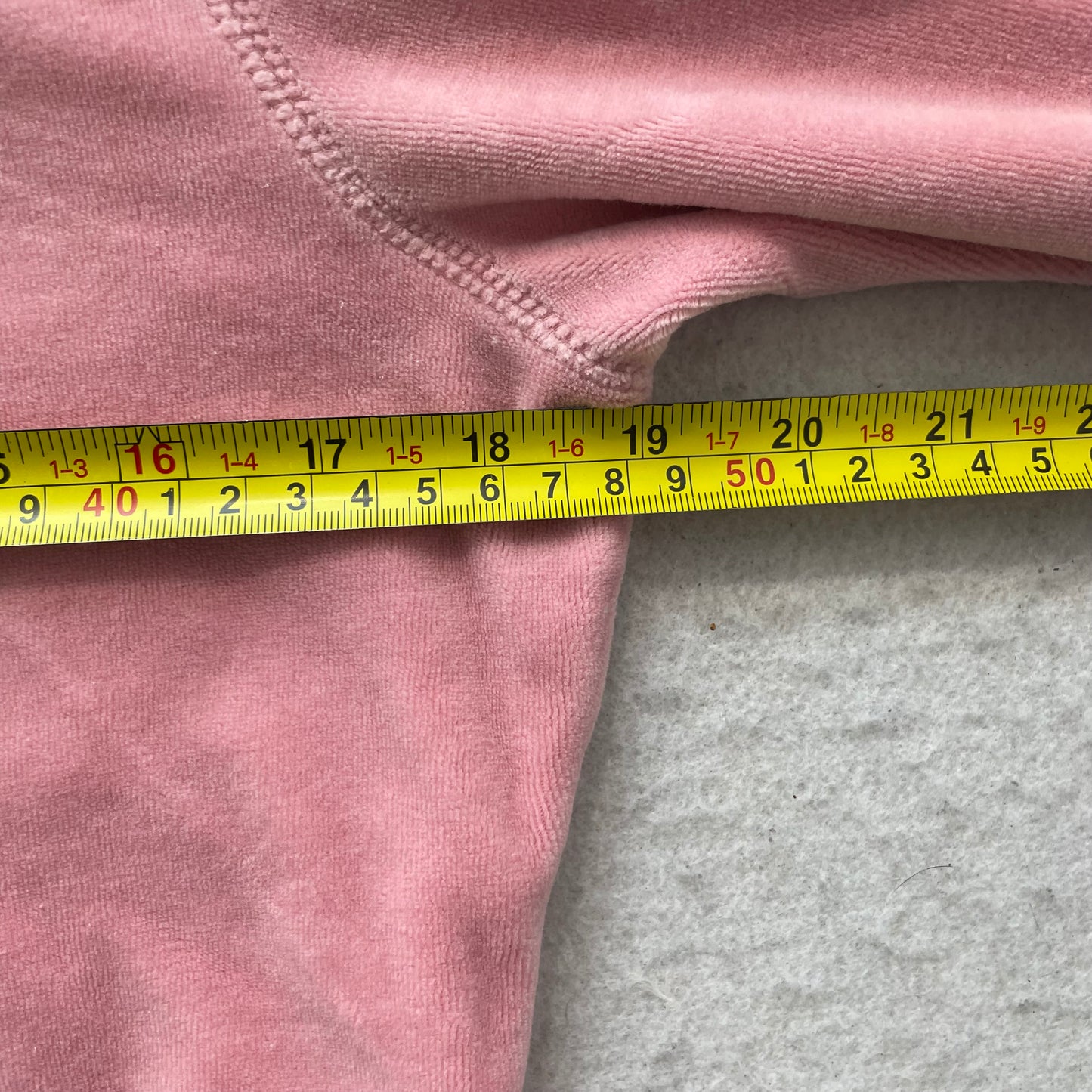 Vintage Juicy Couture Women's Pink Velour Full Zip Hoodie Pockets Casual Size S