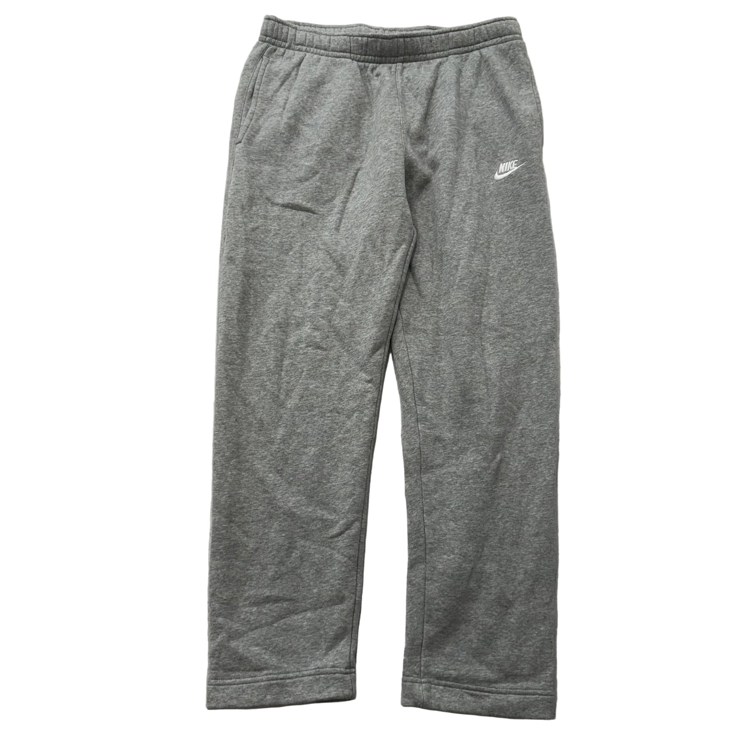 Nike Men's Heather Gray Sportswear Club Fleece Pants Elastic Waist Logo Size L