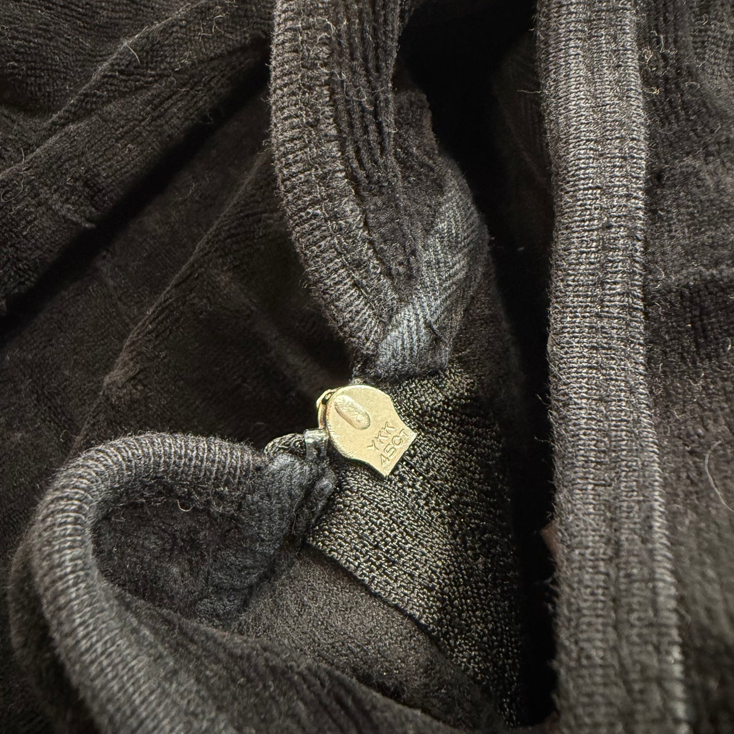 Juicy Couture Womens Black Velour Full Zip Hoodie Graphic Logo Loungewear Size L