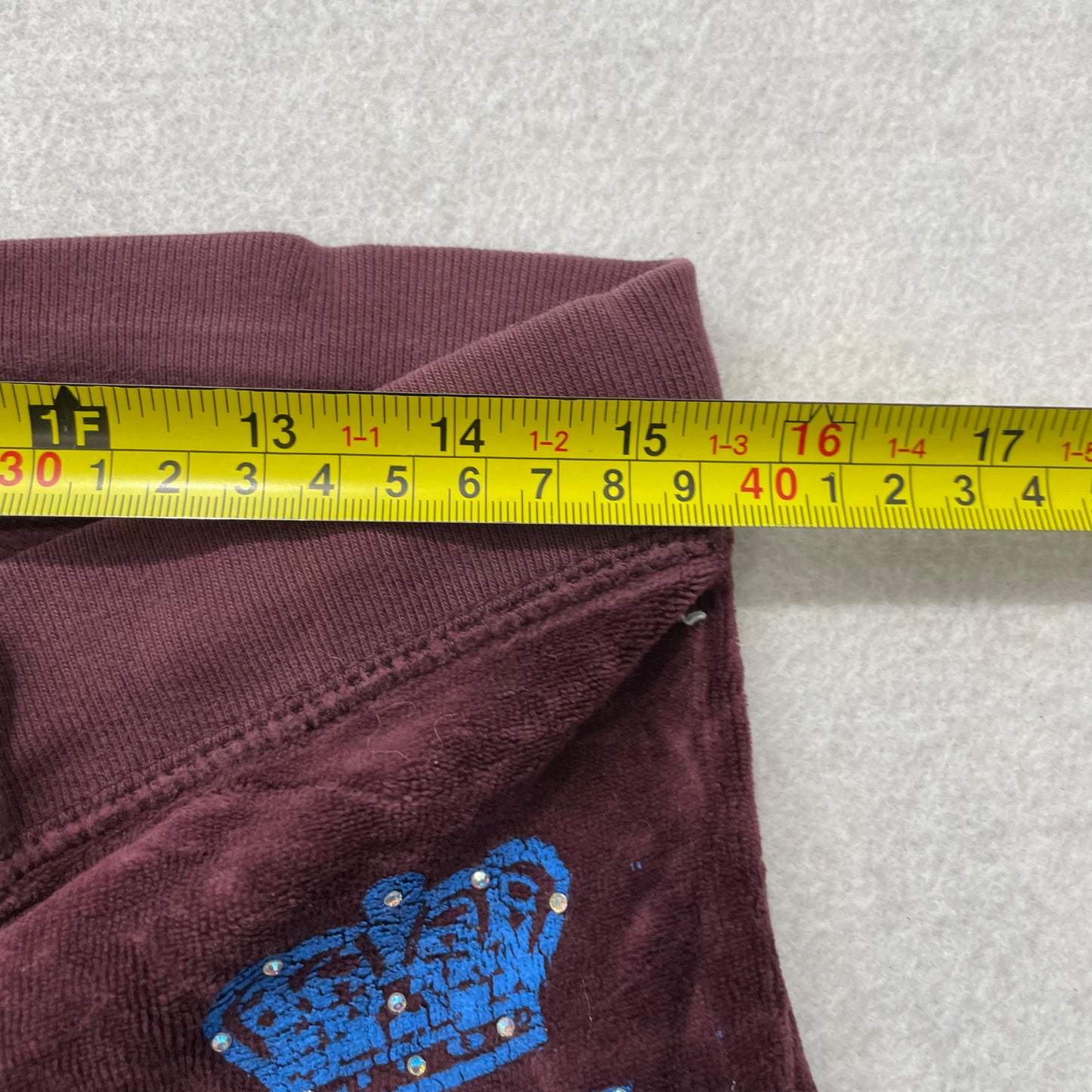 2003 Vintage Juicy Couture Women's Burgundy Velour Flared Track Pant Logo Size S