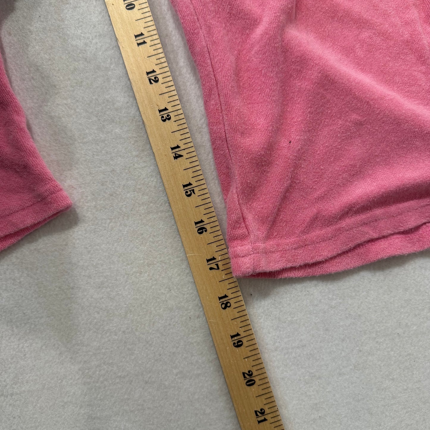 Vintage Juicy Couture pink terry cloth flare capri pants size L