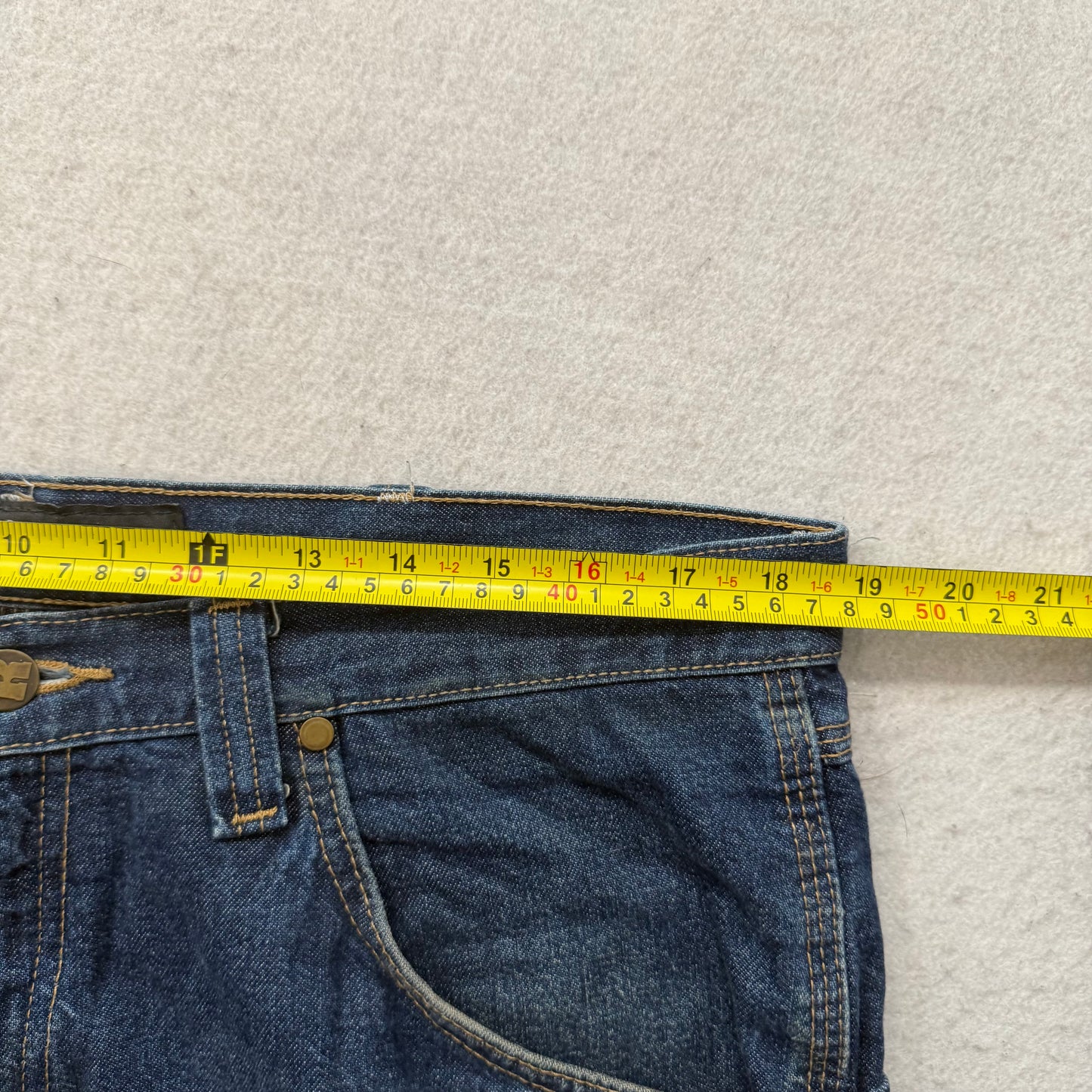 Wrangler Men's Blue Riggs Workwear Carpenter Denim Jeans Utility Pockets Size 36x32