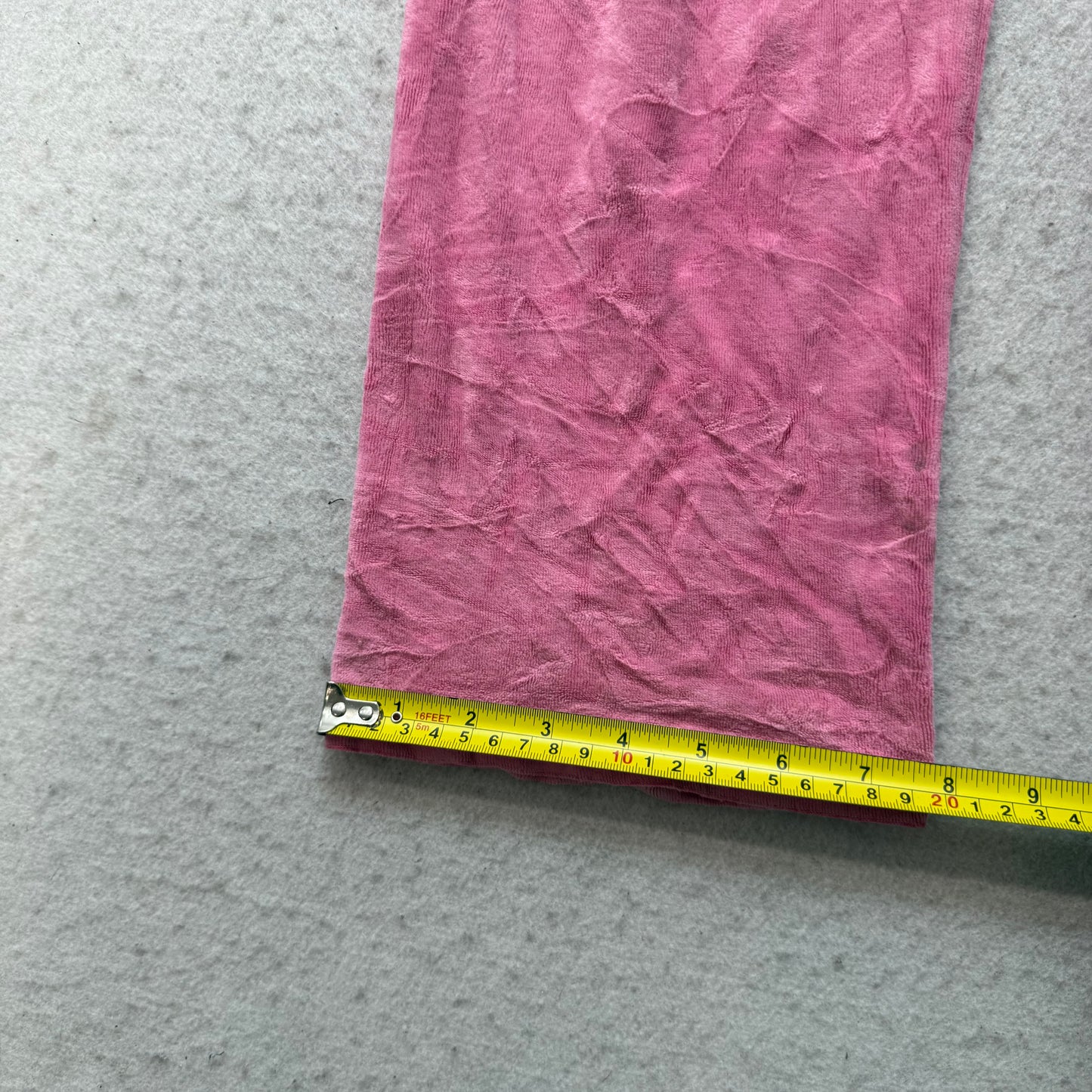 Juicy Couture Kid's Pink Velour Flared Track Pants Signature Logo Casual Size S