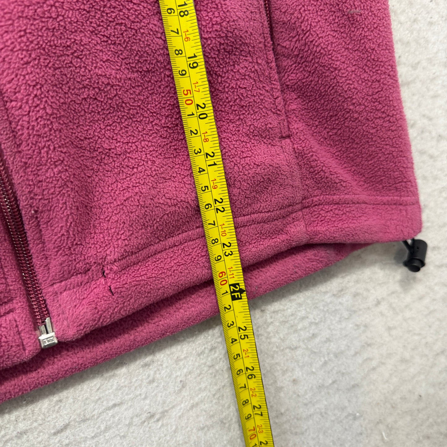 Columbia Sportswear Womens Fuchsia Pink Fleece Zip-Up Jacket Pockets Logo Size S