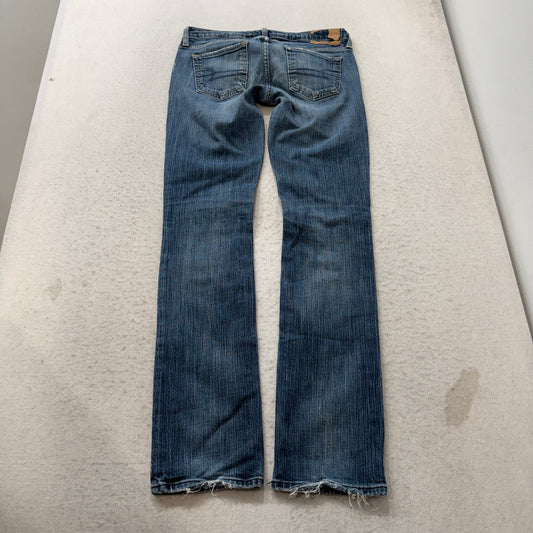 American Eagle Straight Women's Blue Bootcut Denim Jeans Stretch Size 4 Regular