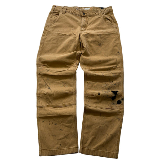 Carhartt Men's Khaki Cargo Pants Relaxed Fit Pockets Classic Workwear Size 36x32