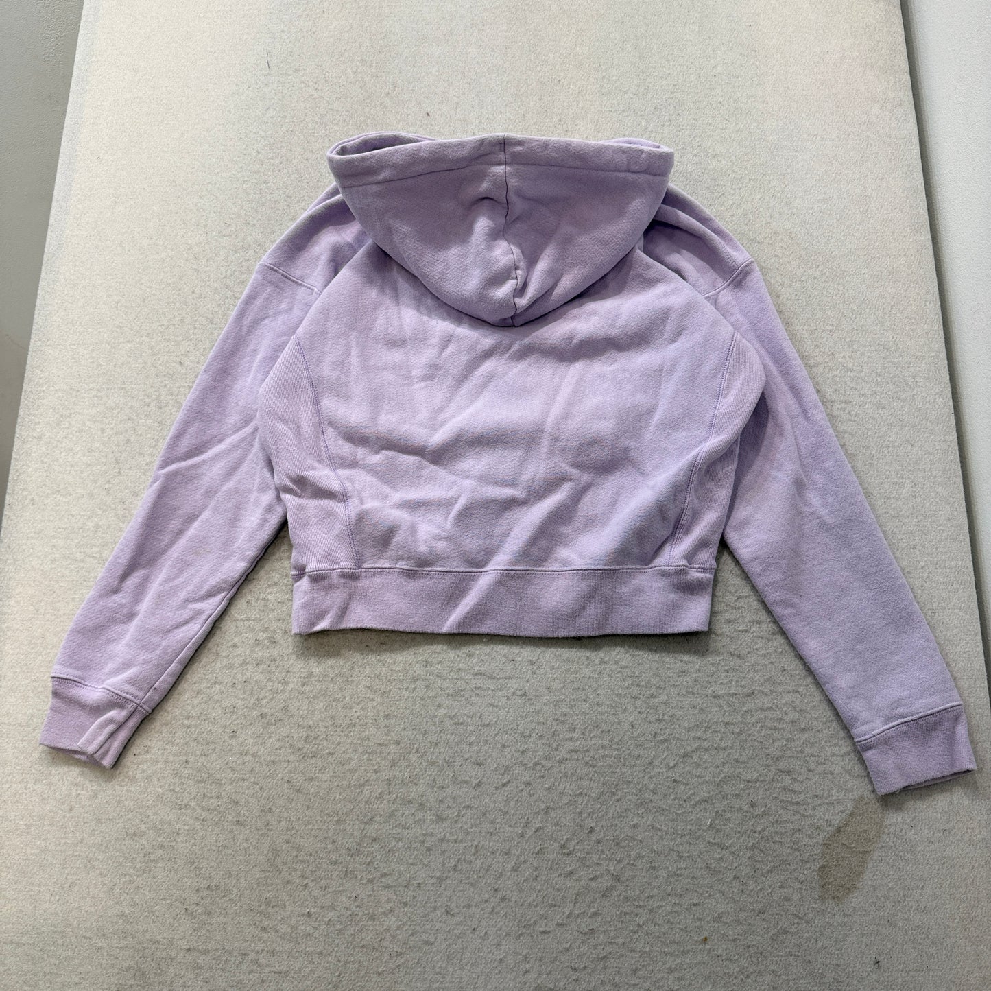 Champion Reverse Weave Women's Lavender Fleece Cropped Hoodie Pullover Size M