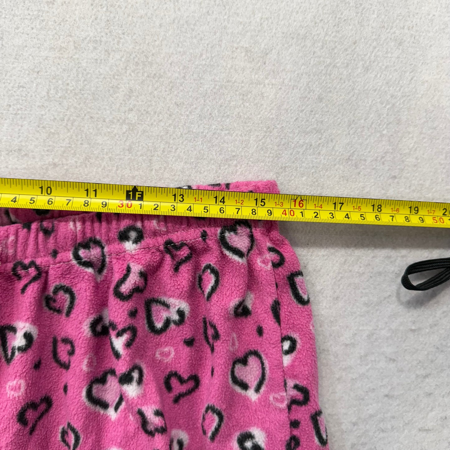 Mayfair Women Pink Heart Allover Print 100% Polyester Pajama Pants Casual Size L