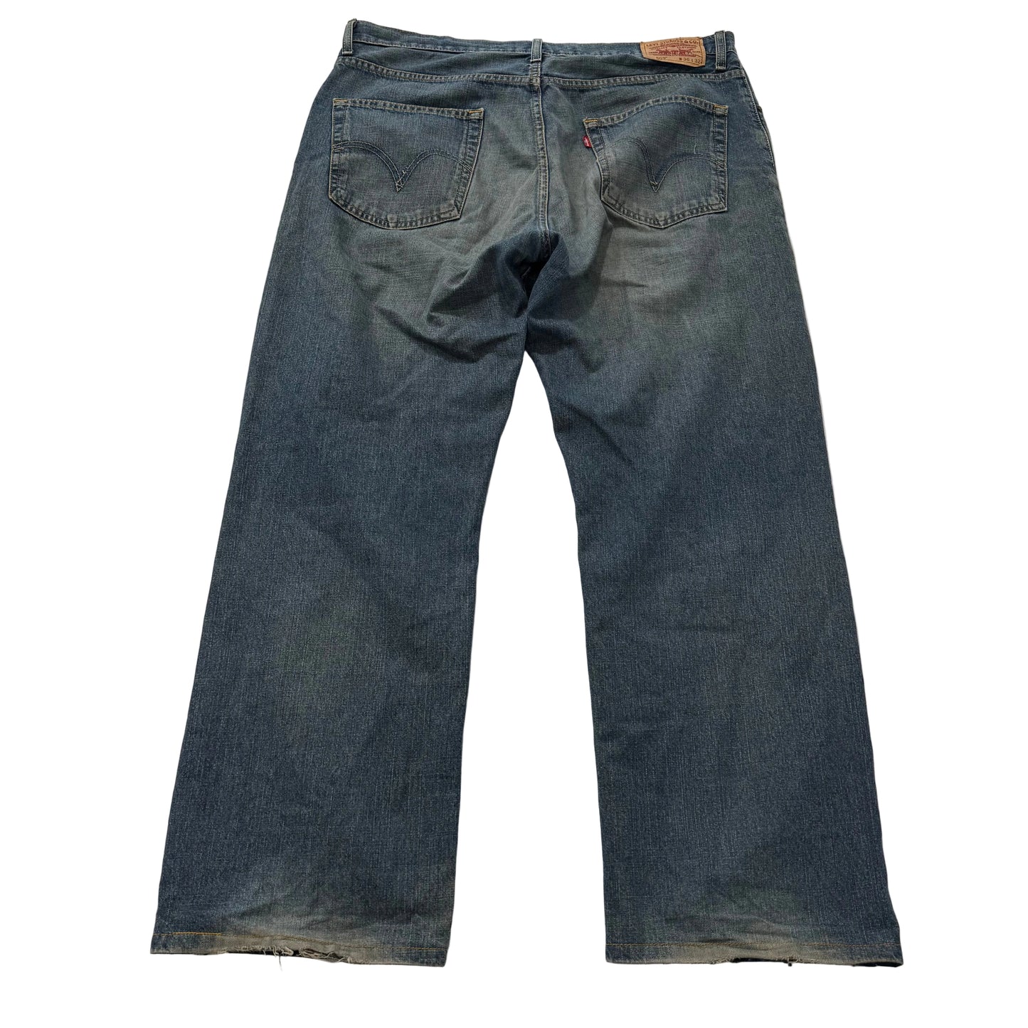 Levi's 569 Men's Blue Loose Straight Denim Jeans 100% Cotton Mid-Rise Size 36x32