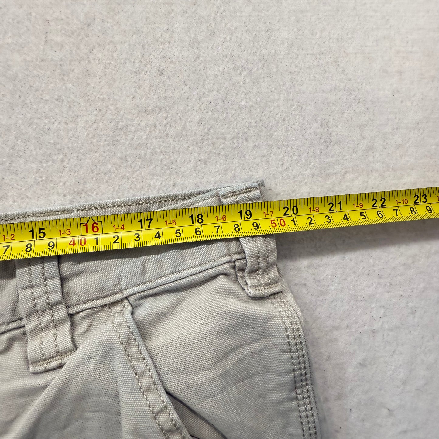 Carhartt Men Pale Slate Cotton Relaxed Fit Carpenter Pants Tool Pockets Waist 40